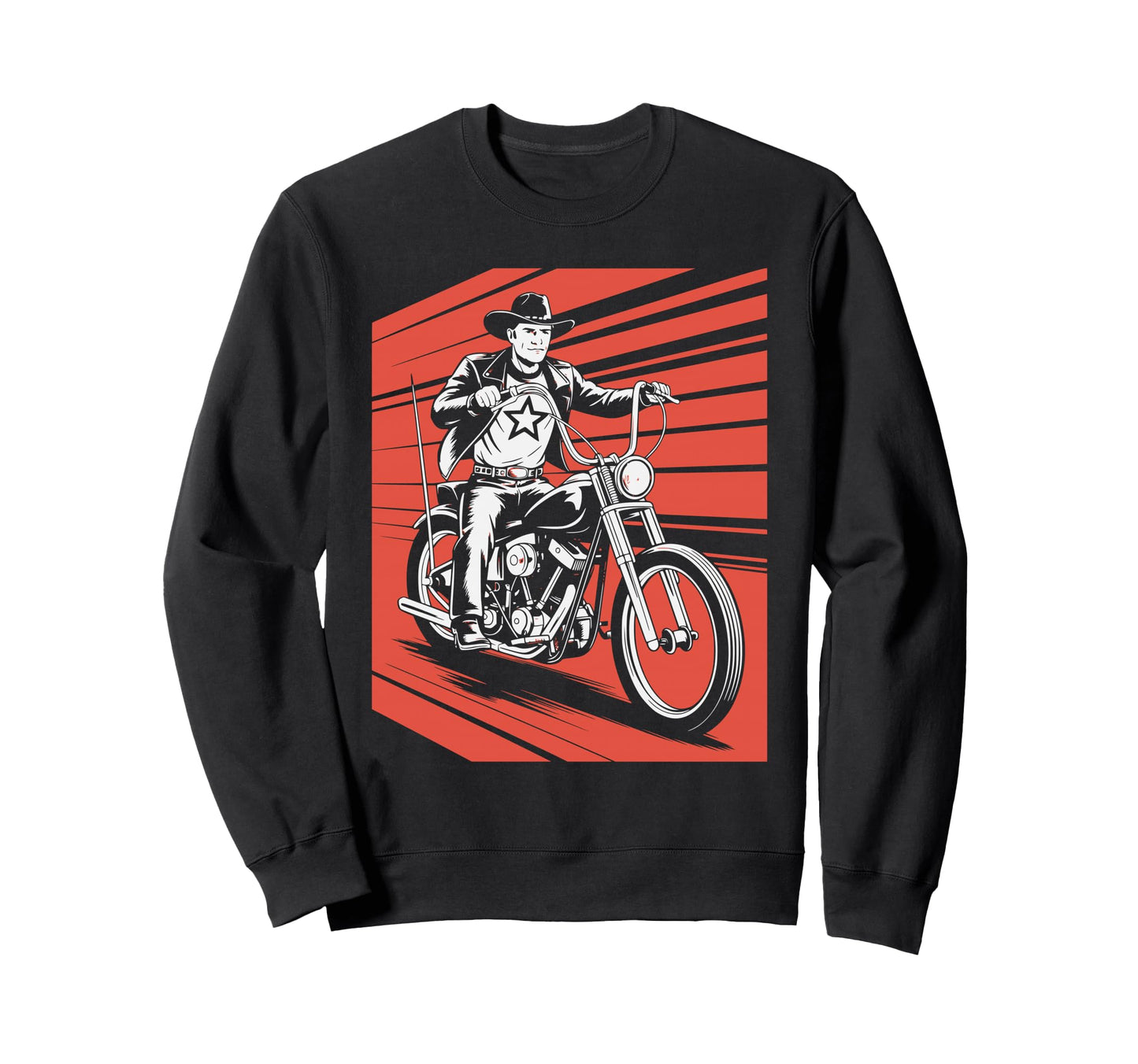 Biker Motorbiker Motorcyclist Bike Sweatshirt - Fun Novelty Design Unisex - T-Shirt, Sweatshirt, Hoodie