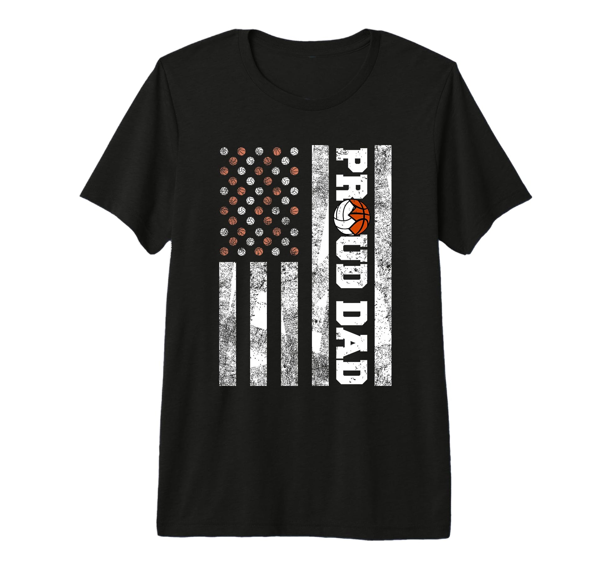 Mens Proud Dad American Flag Funny T-Shirt - Custom Art Print Men Women - T-Shirt, Sweatshirt, Hoodie