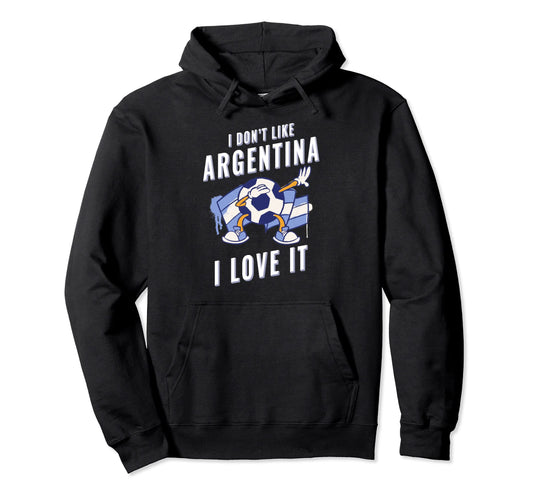 Argentina Soccer Supporters Fun Flag Hoodie - Unique Graphic for Adults - T-Shirt, Sweatshirt, Hoodie