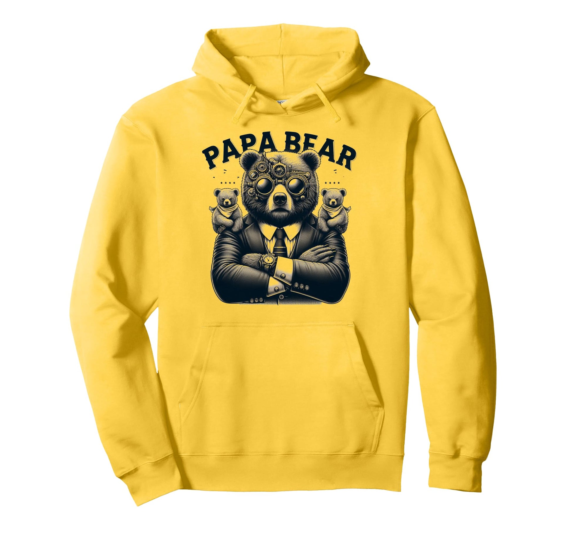 Papa Bear Funny Mechanic Bears Animal Hoodie - Graphic Print Men Women - T-Shirt, Sweatshirt, Hoodie