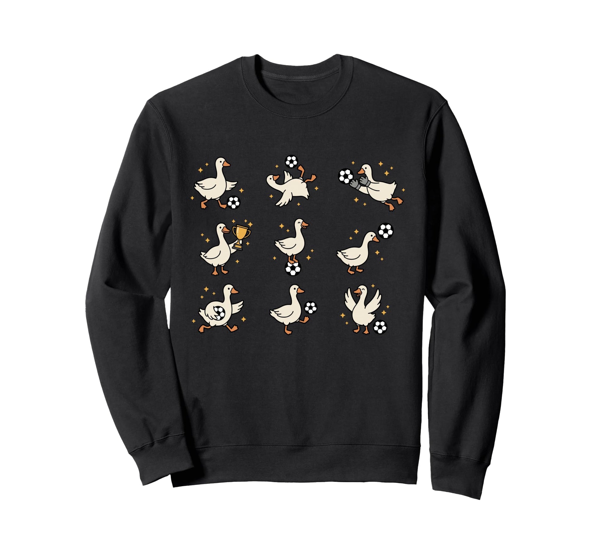 Silly Goose Playing Soccer Goalie Sweatshirt - Minimalist Print Men Women - T-Shirt, Sweatshirt, Hoodie
