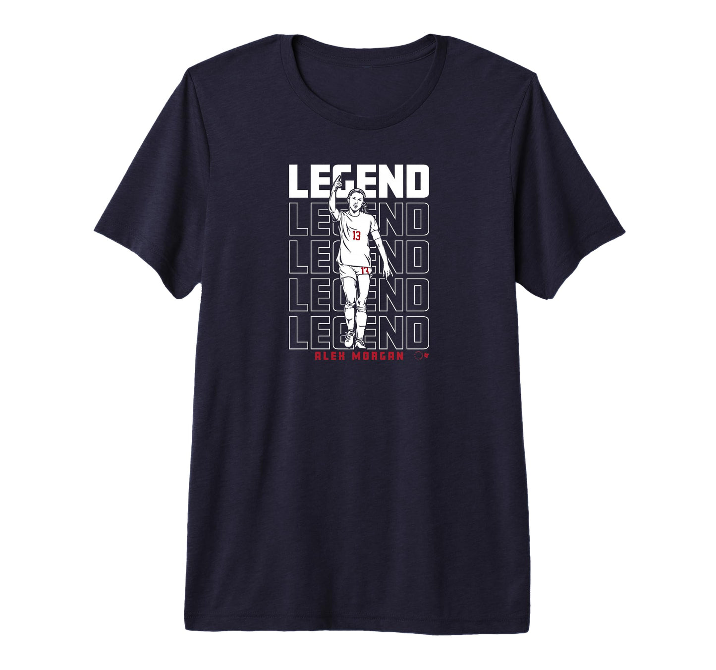 Alex Morgan Legend Uswnt Players T-Shirt - Novelty Apparel for Adults - T-Shirt, Sweatshirt, Hoodie