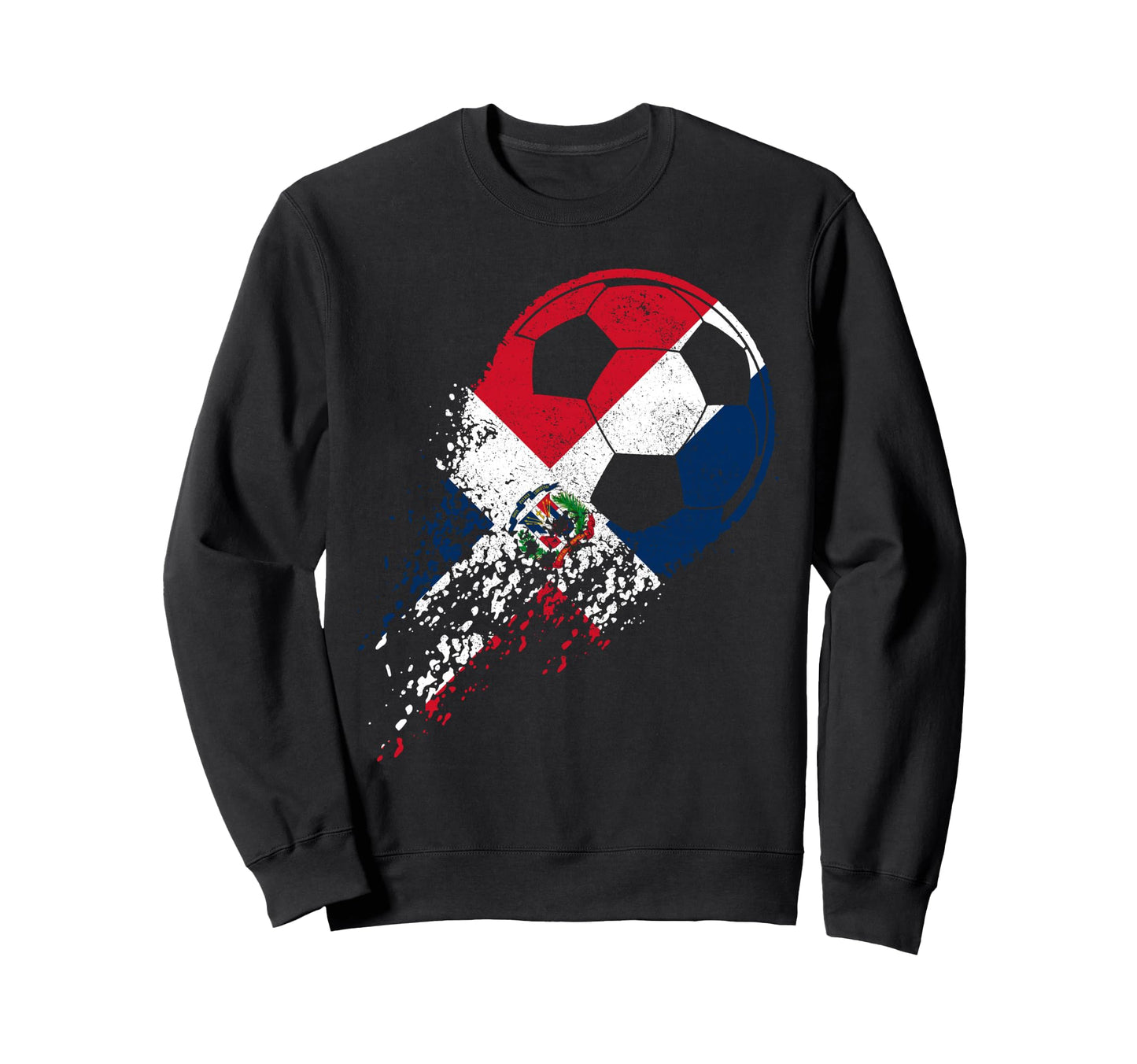 Dominican Republic Soccer Flag Sweatshirt - Custom Art Print Men Women - T-Shirt, Sweatshirt, Hoodie