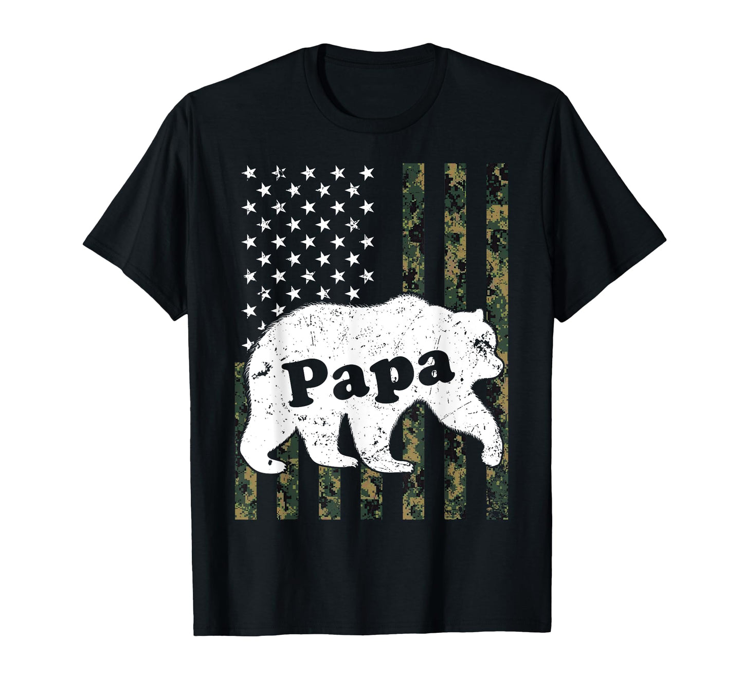 Mens Papa Bear Camouflage Usa American T-Shirt - Novelty Apparel Men Women - T-Shirt, Sweatshirt, Hoodie