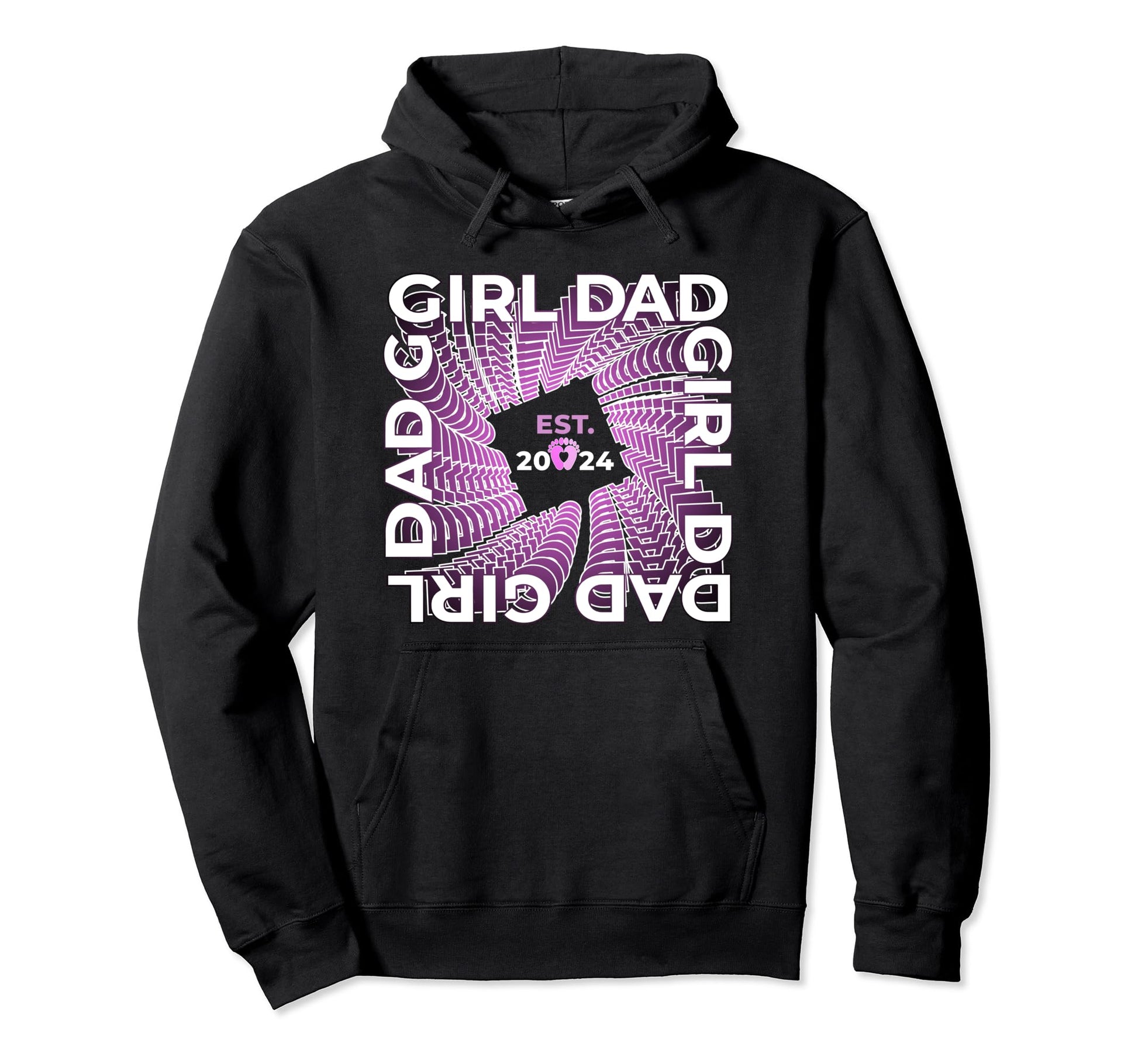 Dad Est 2024 New Dad Fathers Day Hoodie - Novelty Apparel Unisex - T-Shirt, Sweatshirt, Hoodie