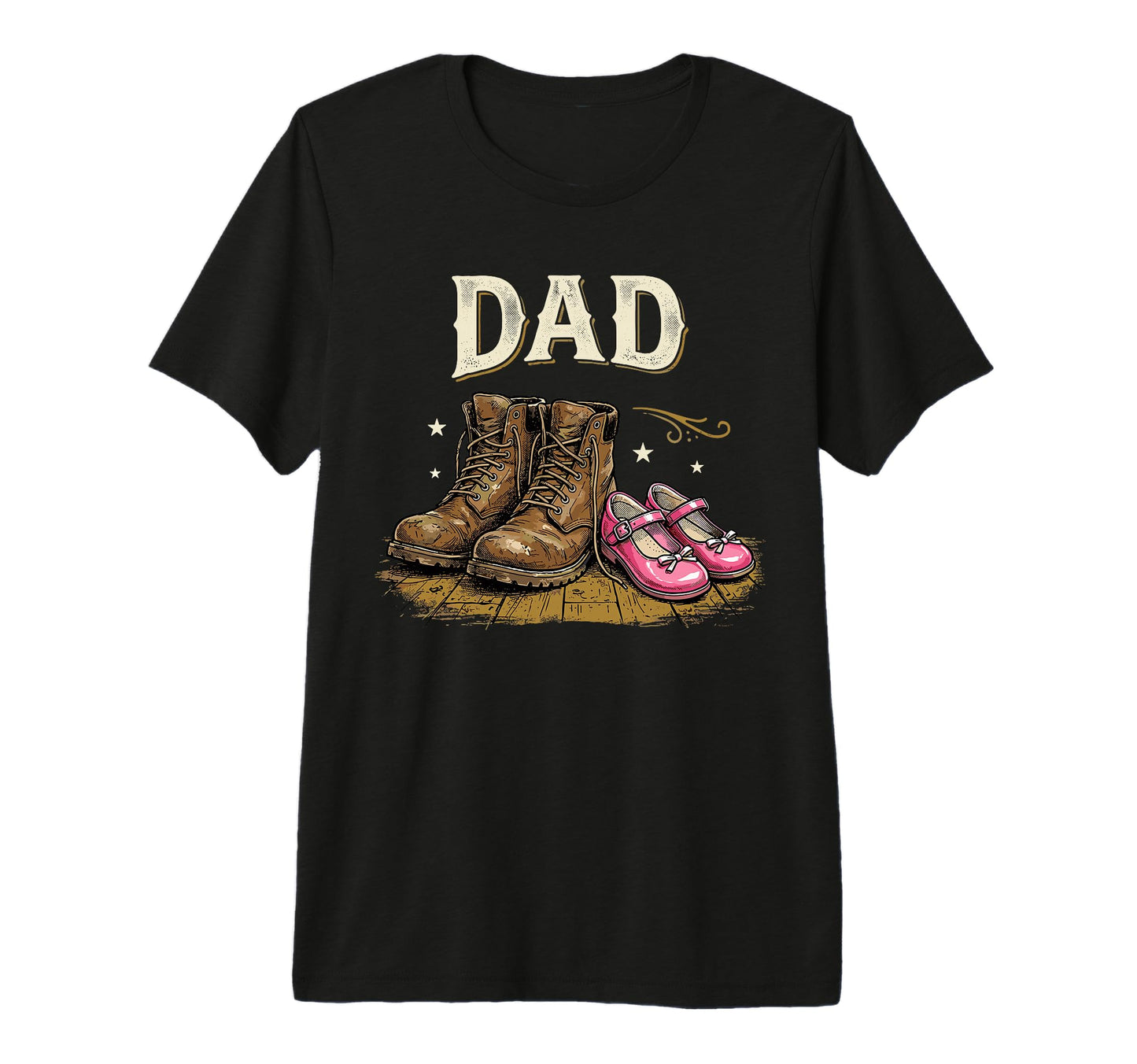 Proud Dad Daughter Boots Father Tri T-Shirt - Aesthetic Graphic Men Women - T-Shirt, Sweatshirt, Hoodie