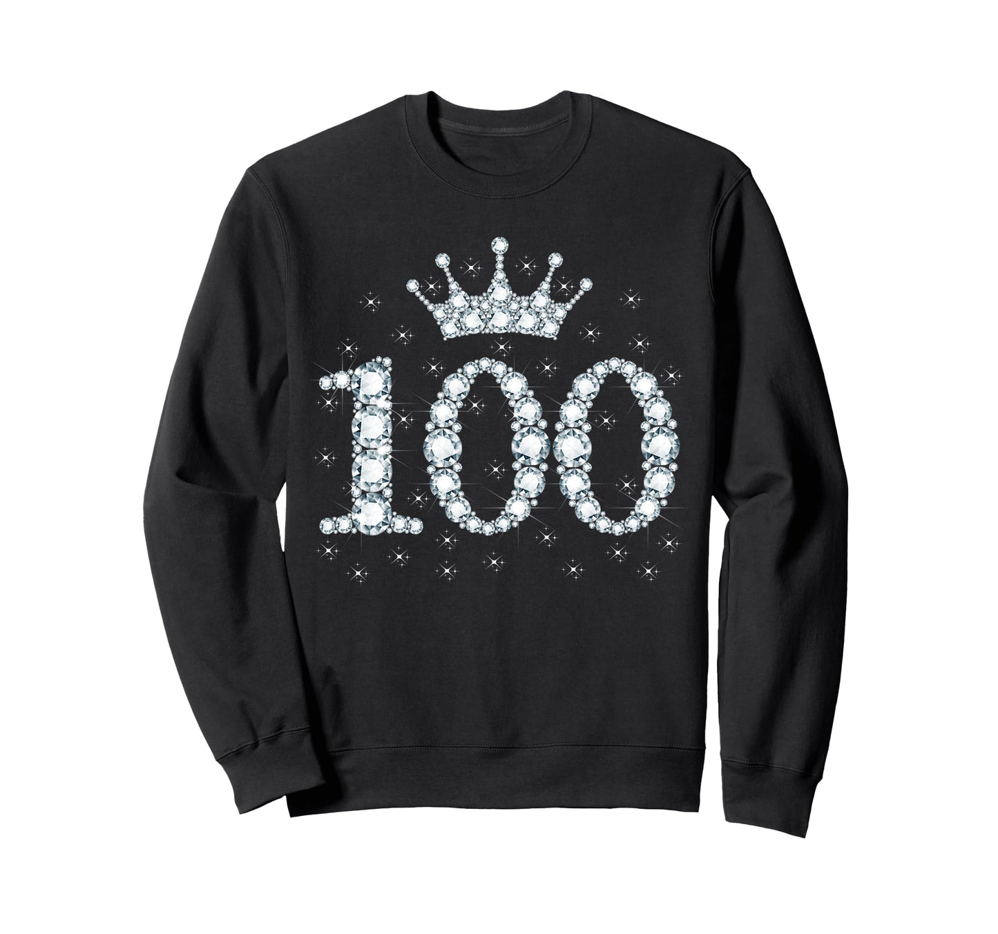 100 Crown 100 Years Old Happy 100Th Sweatshirt - Trendy Graphic for Adults - T-Shirt, Sweatshirt, Hoodie