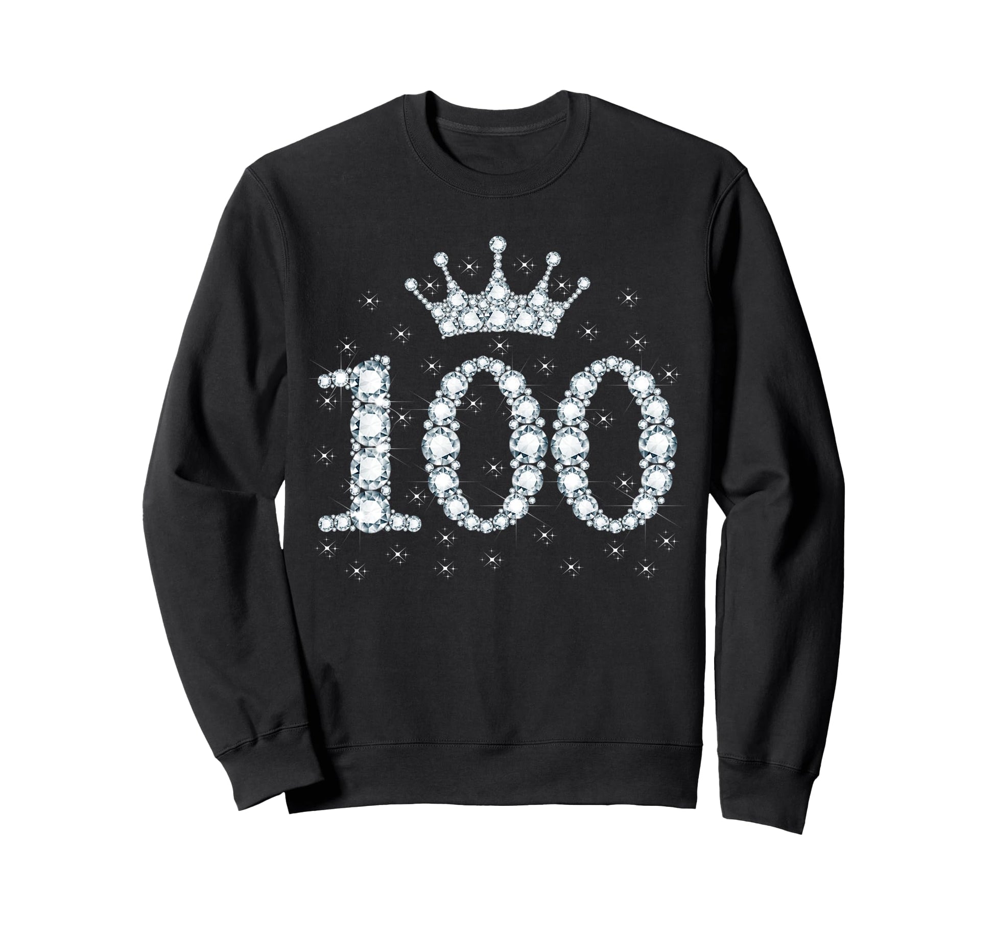 100 Crown 100 Years Old Happy 100Th Sweatshirt - Trendy Graphic for Adults - T-Shirt, Sweatshirt, Hoodie