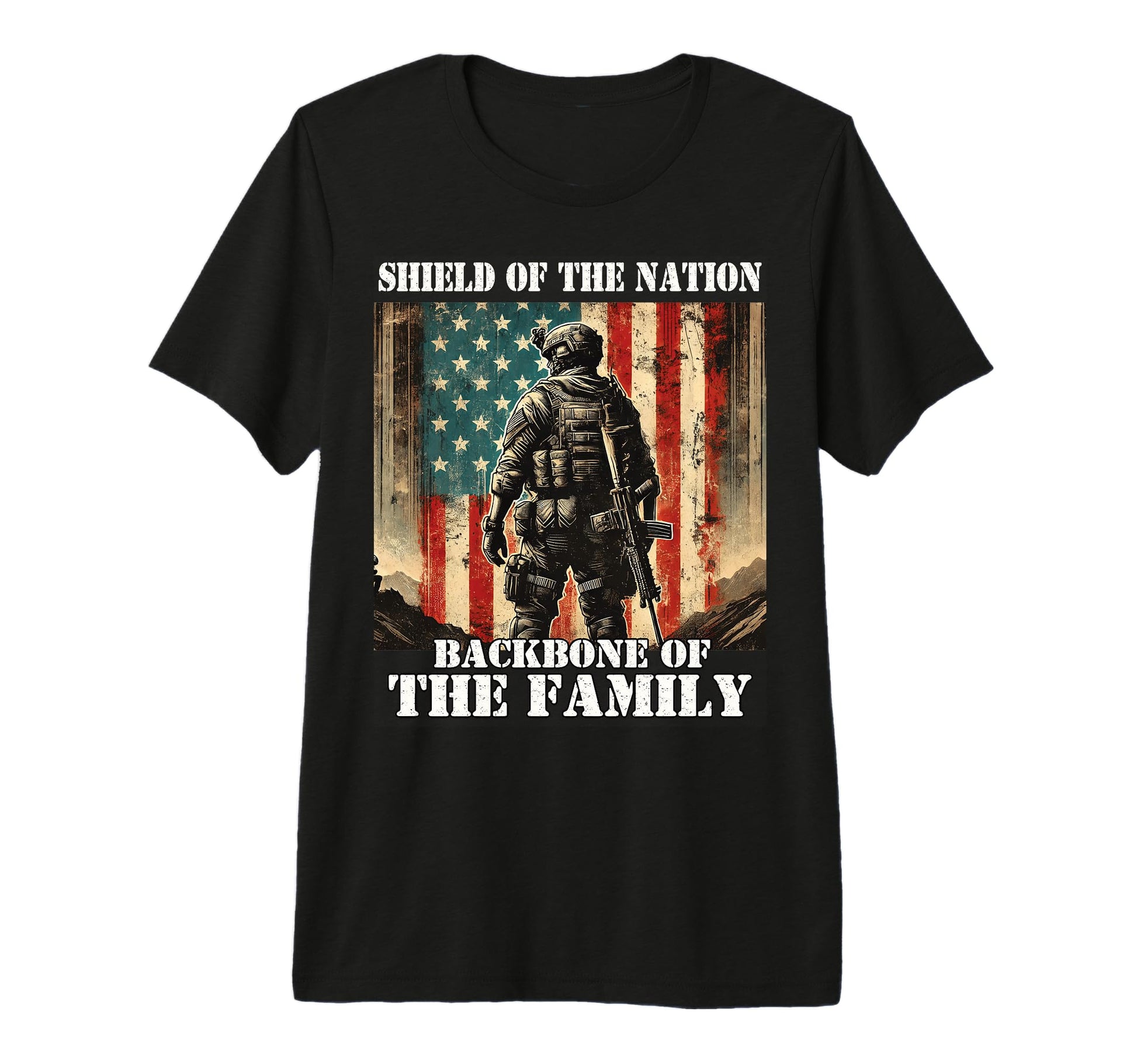 Shield Nation Backbone Family T-Shirt - Minimalist Print Men Women - T-Shirt, Sweatshirt, Hoodie