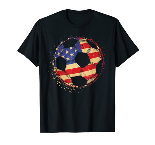 American Flag Soccer Ball United T-Shirt - Novelty Apparel Men Women - T-Shirt, Sweatshirt, Hoodie