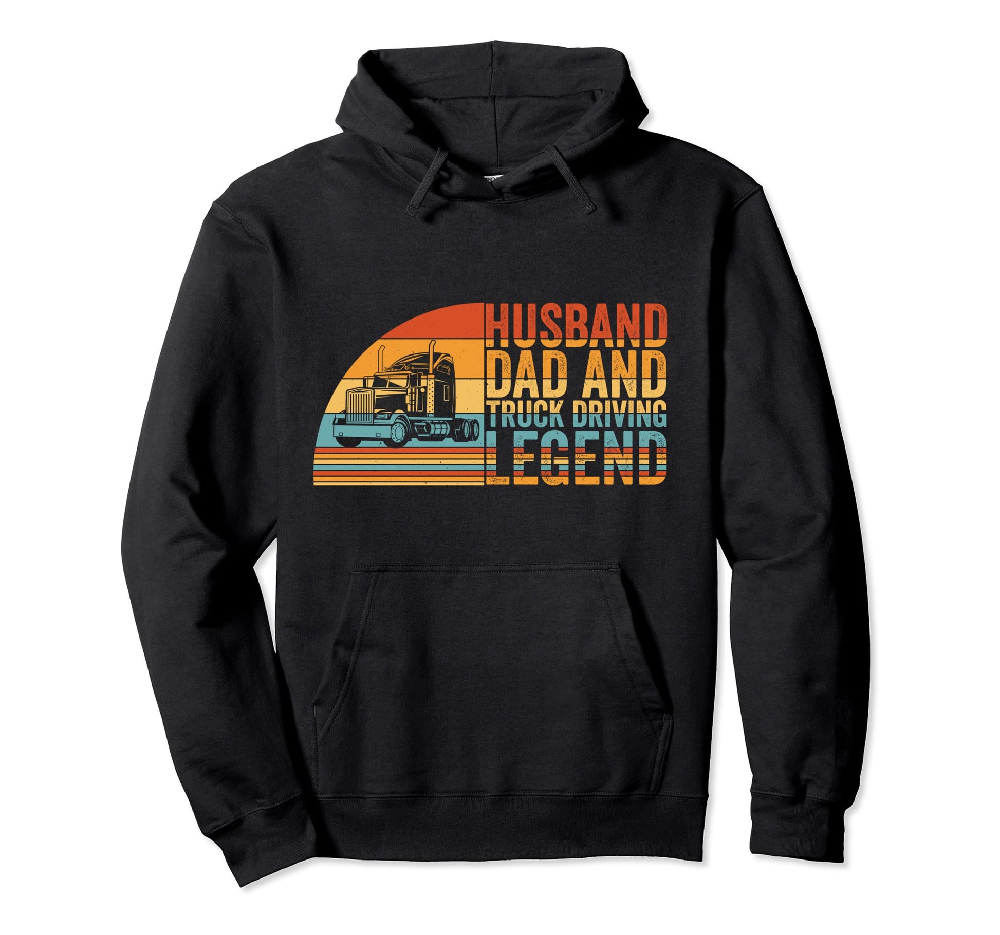 Husband Dad And Truck Driving Legend Hoodie - Minimalist Print Unisex - T-Shirt, Sweatshirt, Hoodie