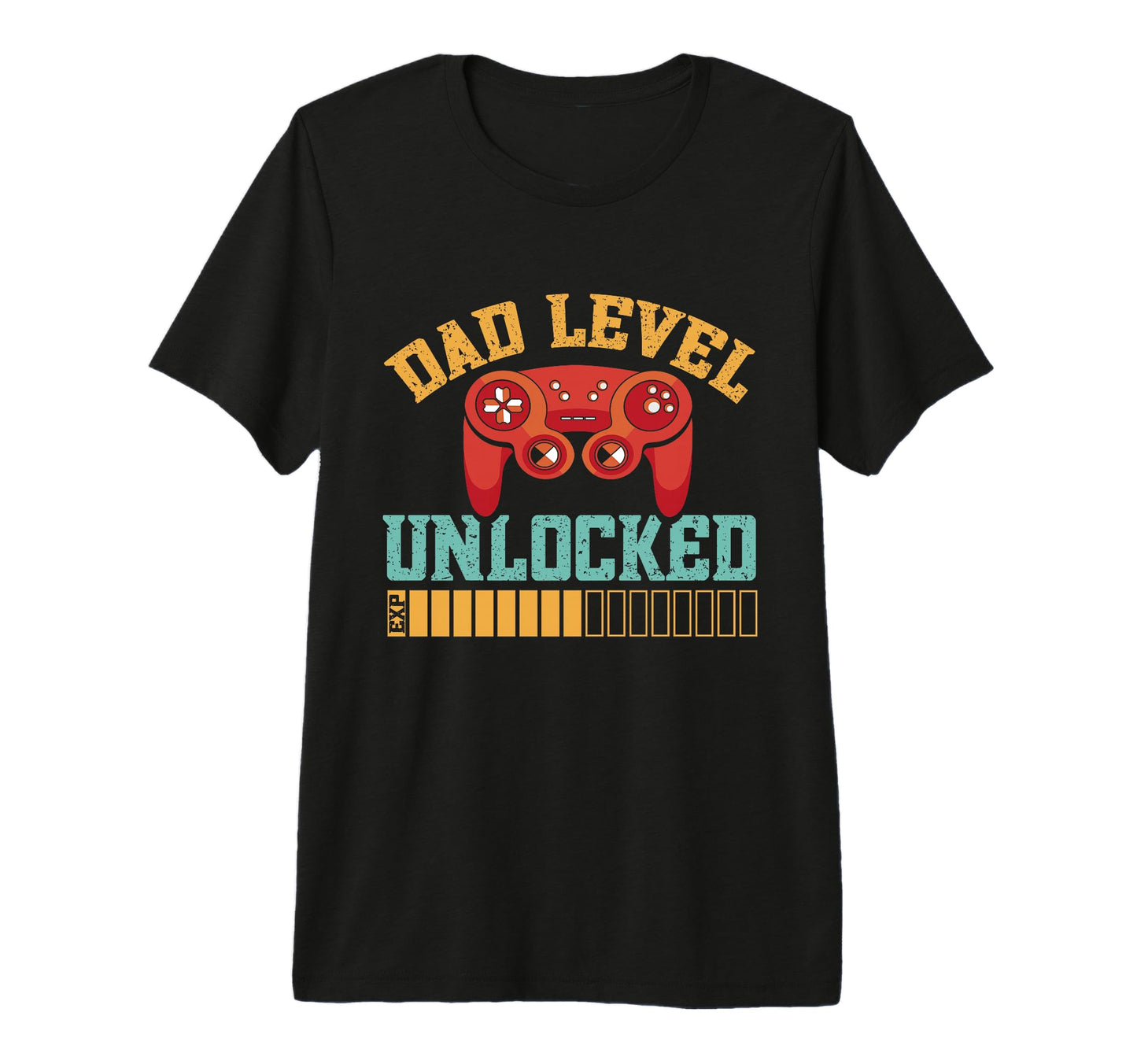 Mens Dad Level Unlocked Fathers Day T-Shirt - Custom Art Print Men Women - T-Shirt, Sweatshirt, Hoodie