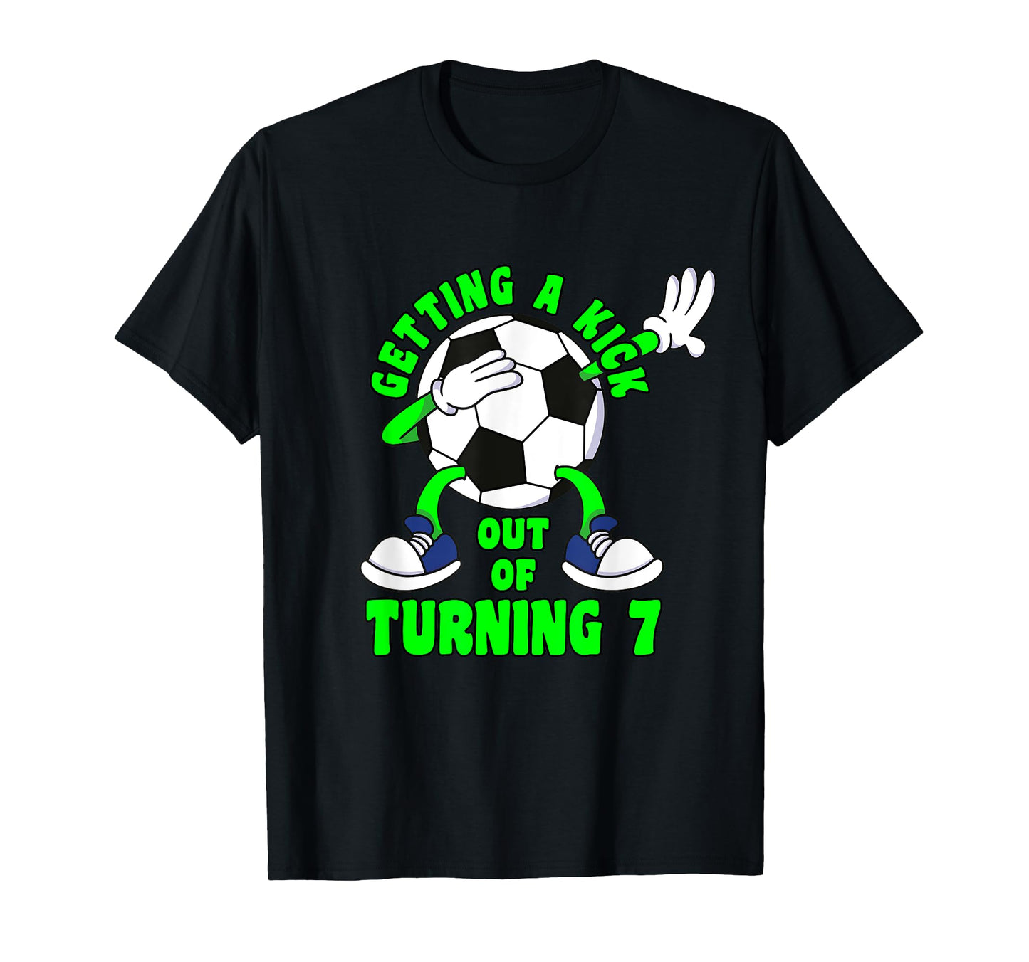 7 Year Old Happy 7Th Birthday Soccer T-Shirt - Casual Everyday Wear Unisex - T-Shirt, Sweatshirt, Hoodie