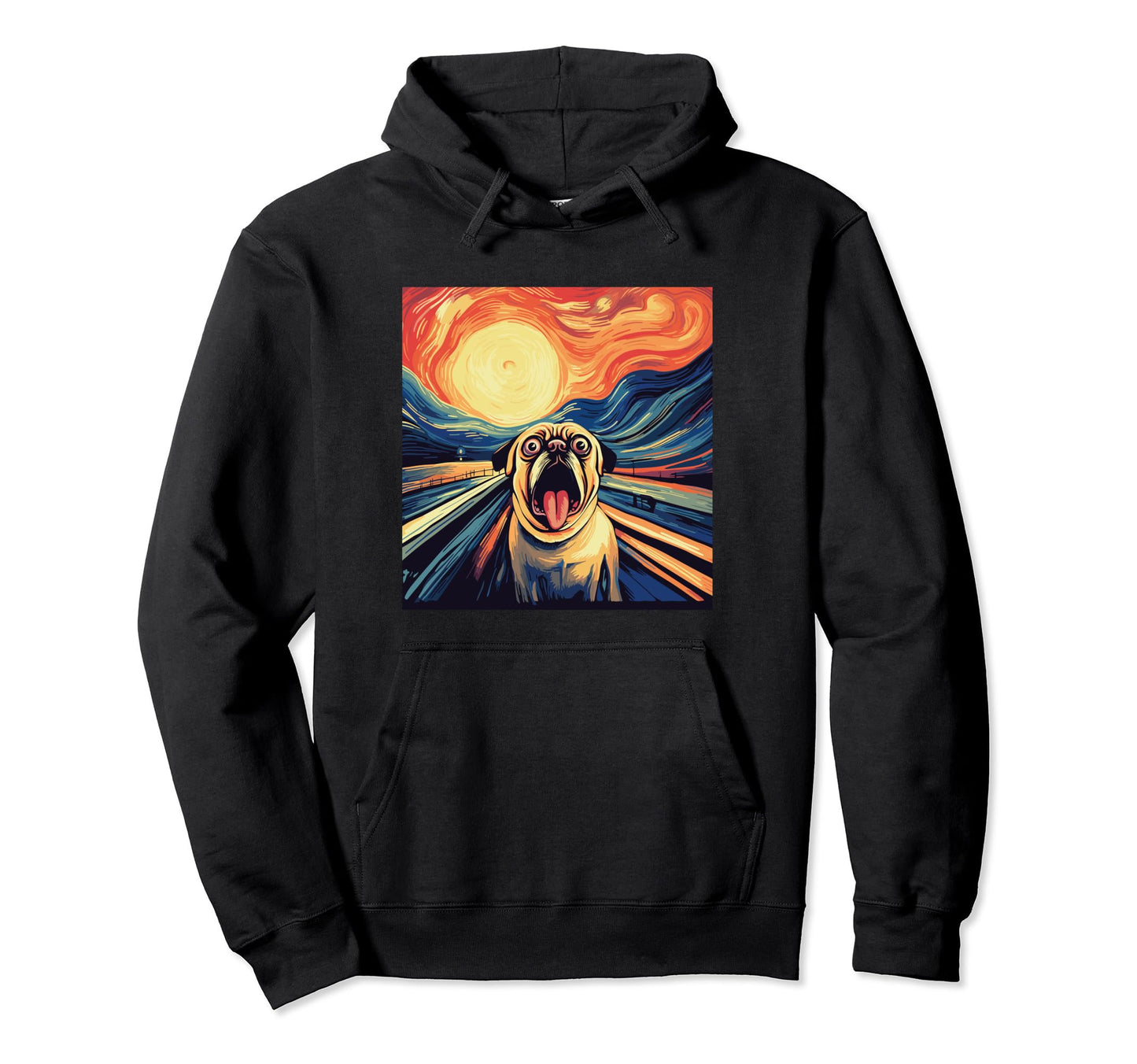 Pug Scream Dog Mom Dog Dad Hoodie - Casual Everyday Wear for Adults - T-Shirt, Sweatshirt, Hoodie