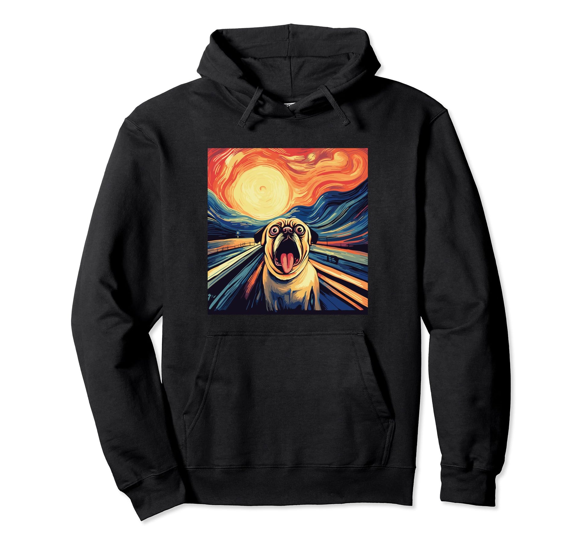 Pug Scream Dog Mom Dog Dad Hoodie - Casual Everyday Wear for Adults - T-Shirt, Sweatshirt, Hoodie