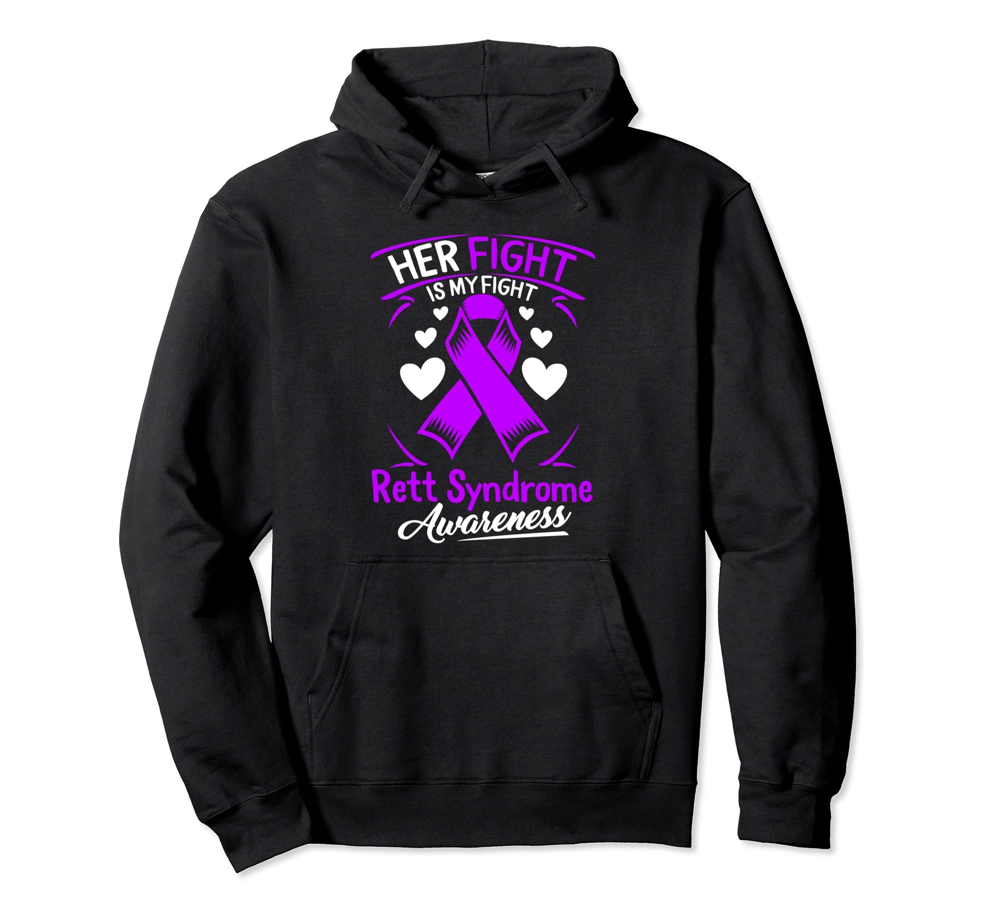 Rett Syndrome Awareness Month Rts Purple Hoodie - Graphic Print for Adults - T-Shirt, Sweatshirt, Hoodie