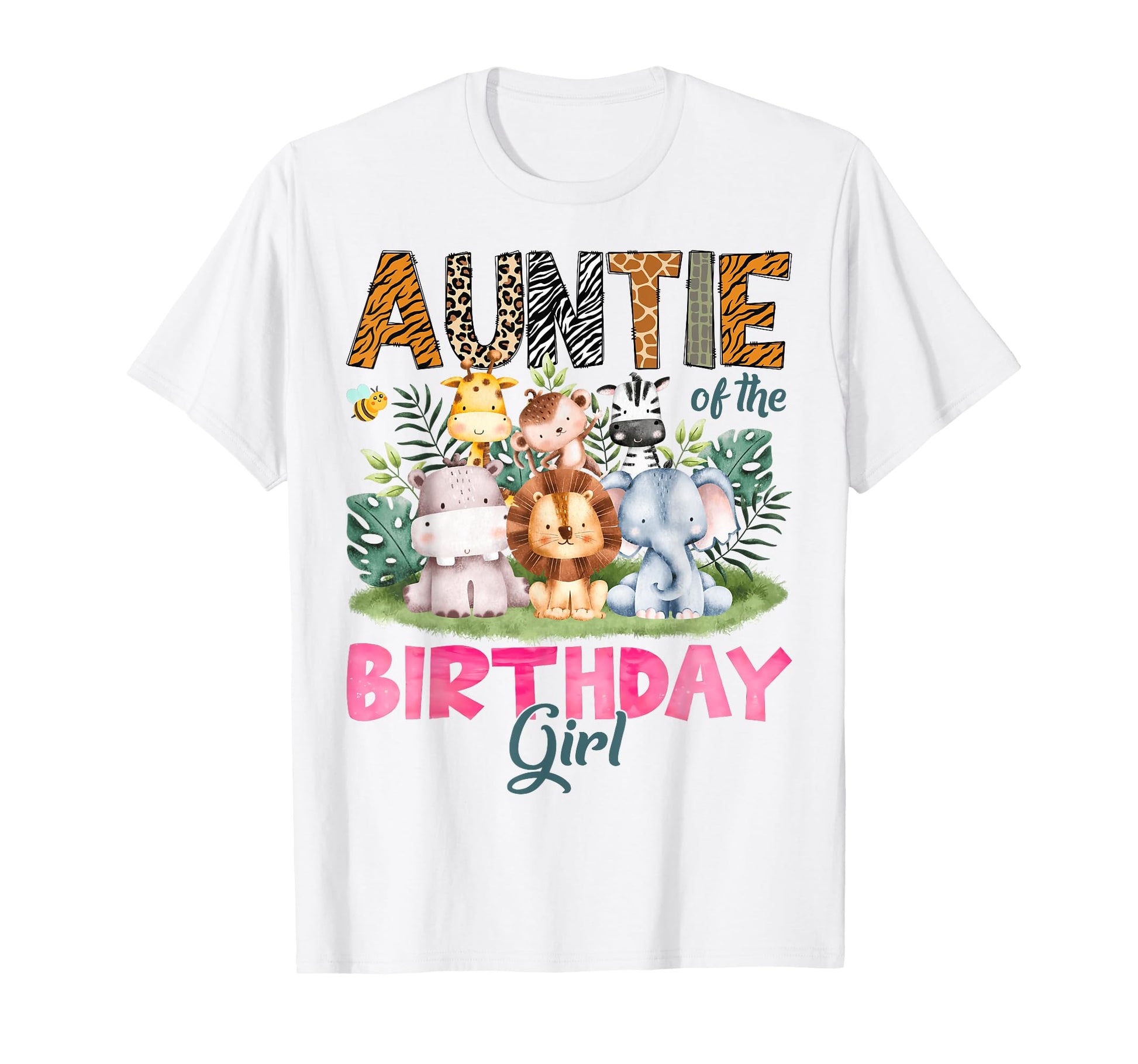 Auntie Birthday Safari Jungle T-Shirt - Aesthetic Graphic for Adults - T-Shirt, Sweatshirt, Hoodie