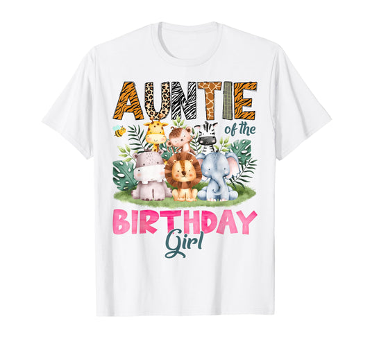 Auntie Birthday Safari Jungle T-Shirt - Aesthetic Graphic for Adults - T-Shirt, Sweatshirt, Hoodie
