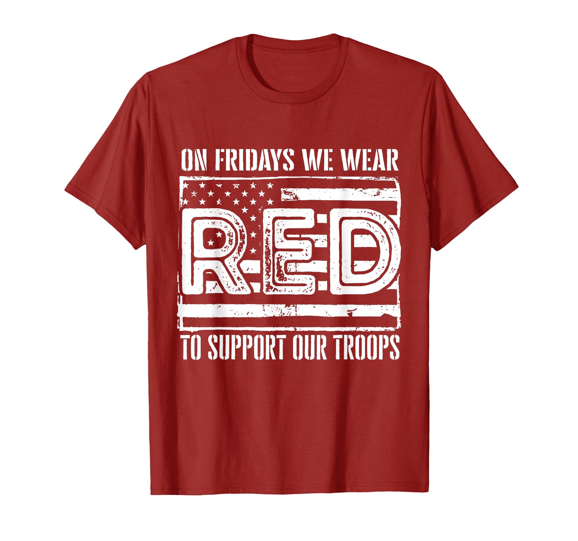 Fridays We Wear Red To Support Our T-Shirt - Unique Graphic for Adults - T-Shirt, Sweatshirt, Hoodie