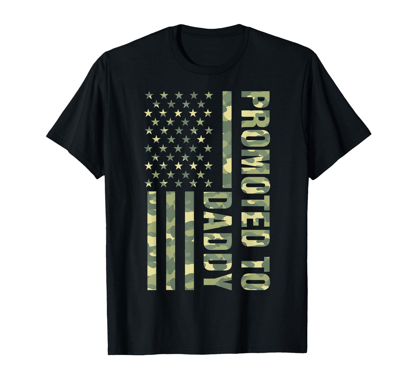 Promoted To Daddy American Flag T-Shirt - Fun Novelty Design for Adults - T-Shirt, Sweatshirt, Hoodie