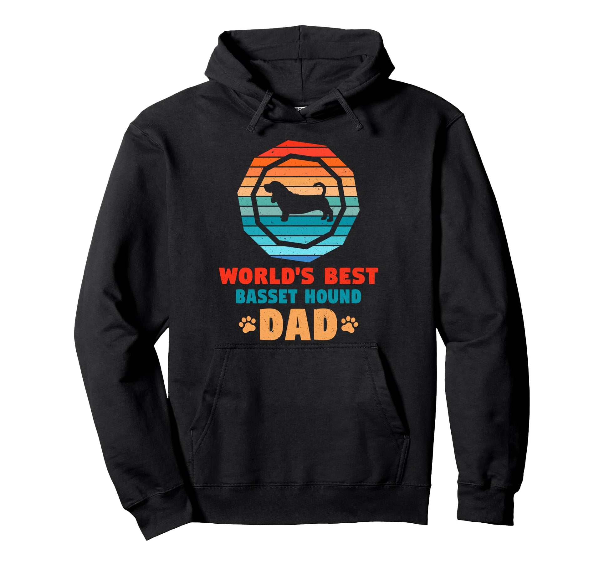 Dog Father Gift Worlds Best Basset Hound Hoodie - Trendy Graphic Men Women - T-Shirt, Sweatshirt, Hoodie