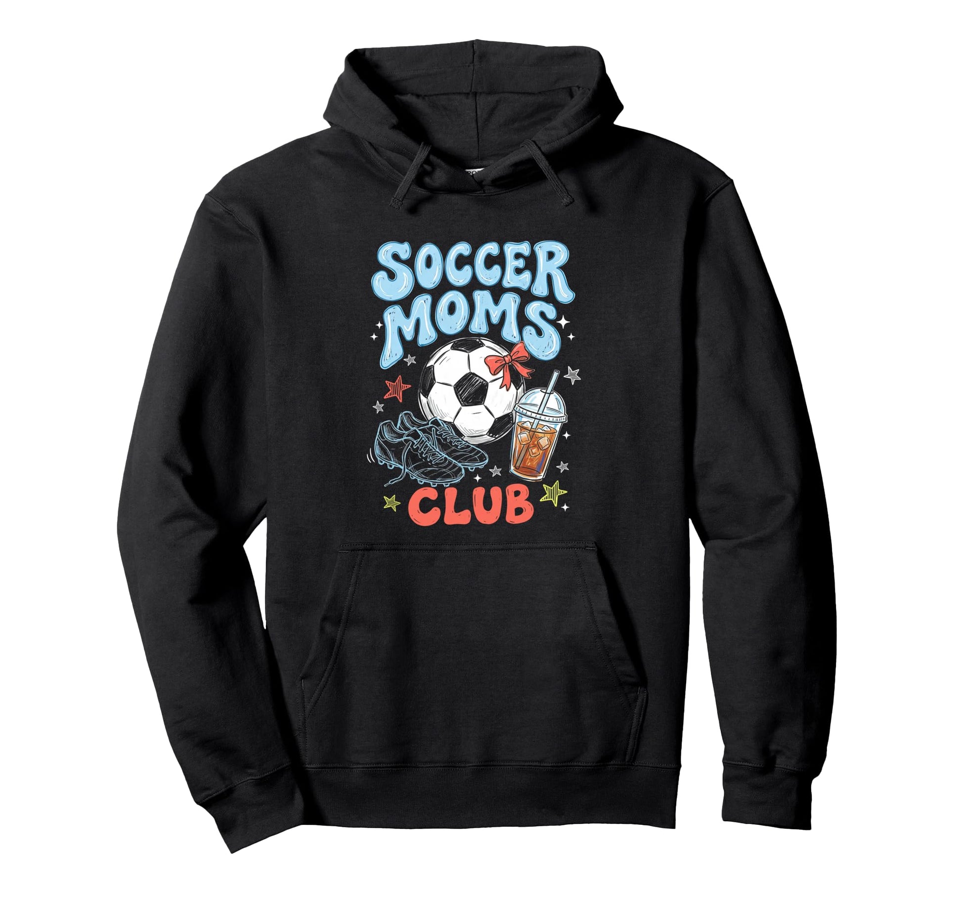 Soccer Moms Club Coquette Bow Gameday Hoodie - Custom Art Print Unisex - T-Shirt, Sweatshirt, Hoodie