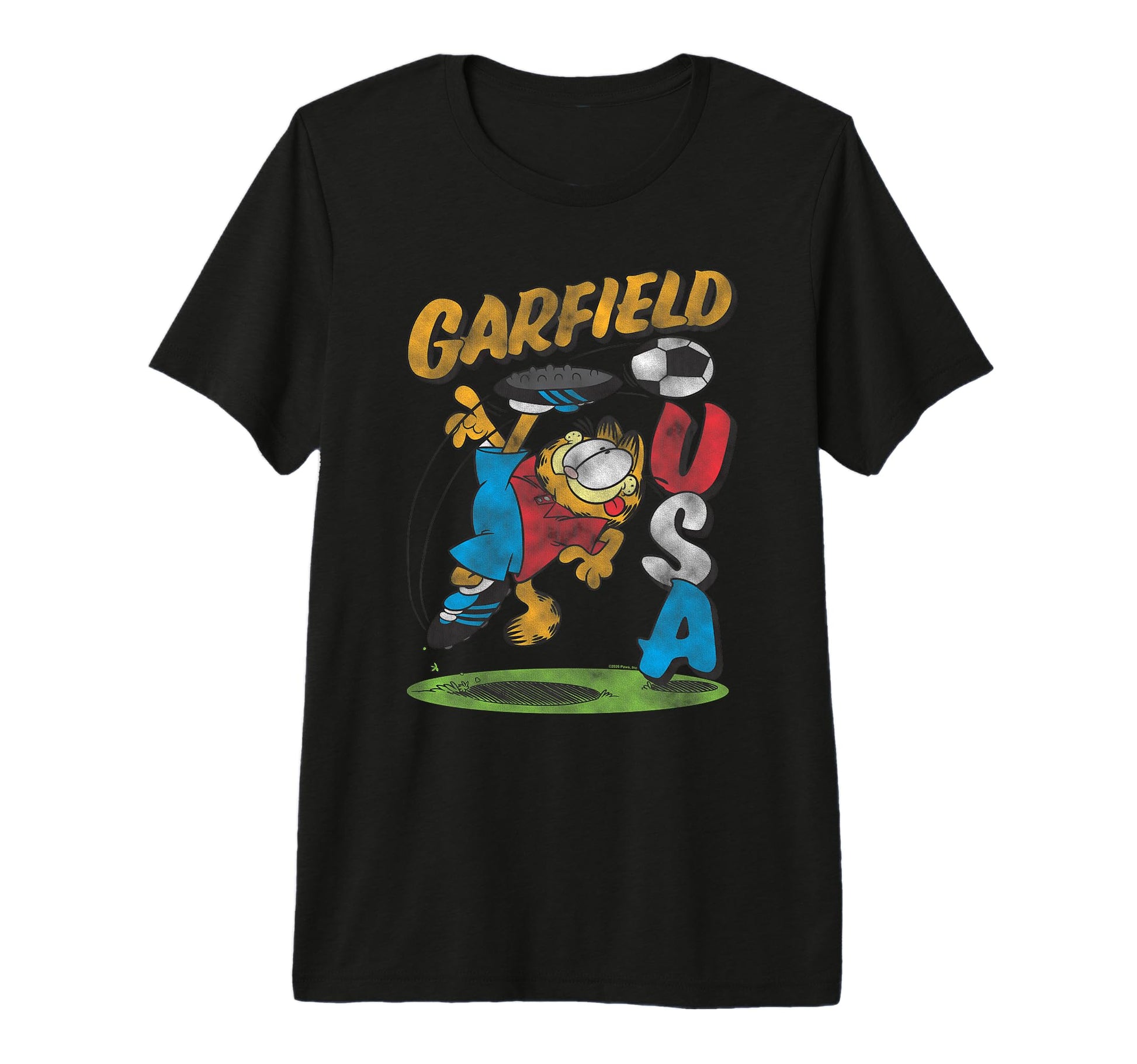 Garfield Usa Soccer Sports Cat T-Shirt - Custom Art Print for Adults - T-Shirt, Sweatshirt, Hoodie