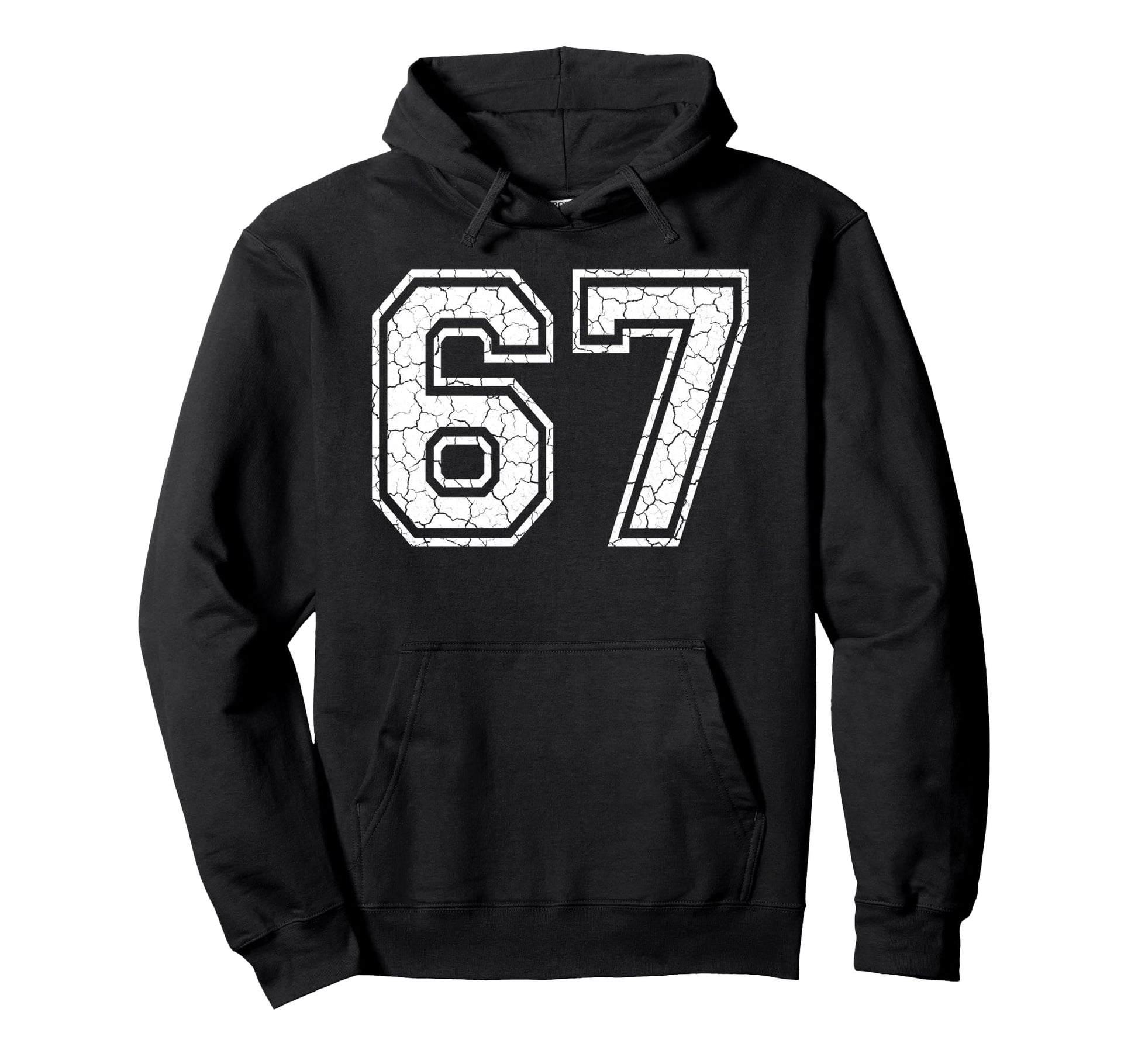 67 Number Sixty Seven Team Sports Grunge Hoodie - Graphic Print for Adults - T-Shirt, Sweatshirt, Hoodie