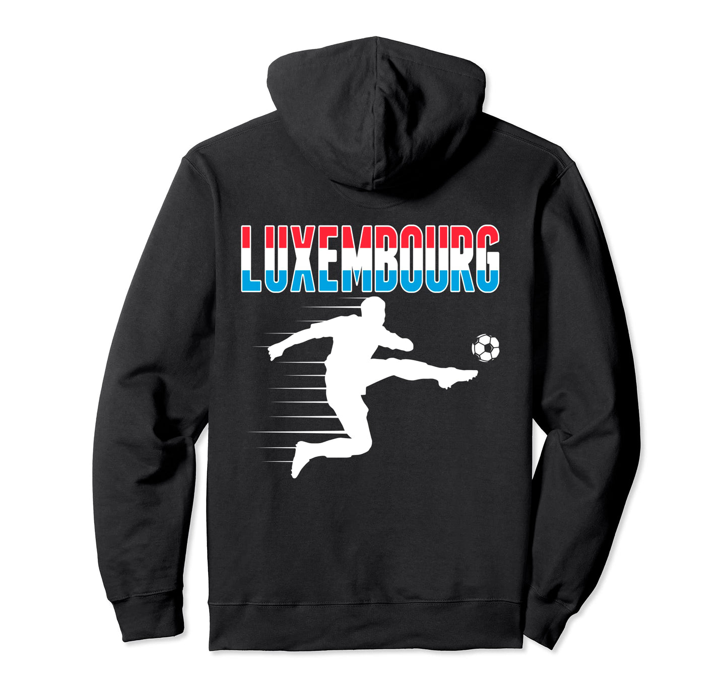 Luxembourg Soccer Fans Jersey Proud Hoodie - Custom Art Print for Adults - T-Shirt, Sweatshirt, Hoodie