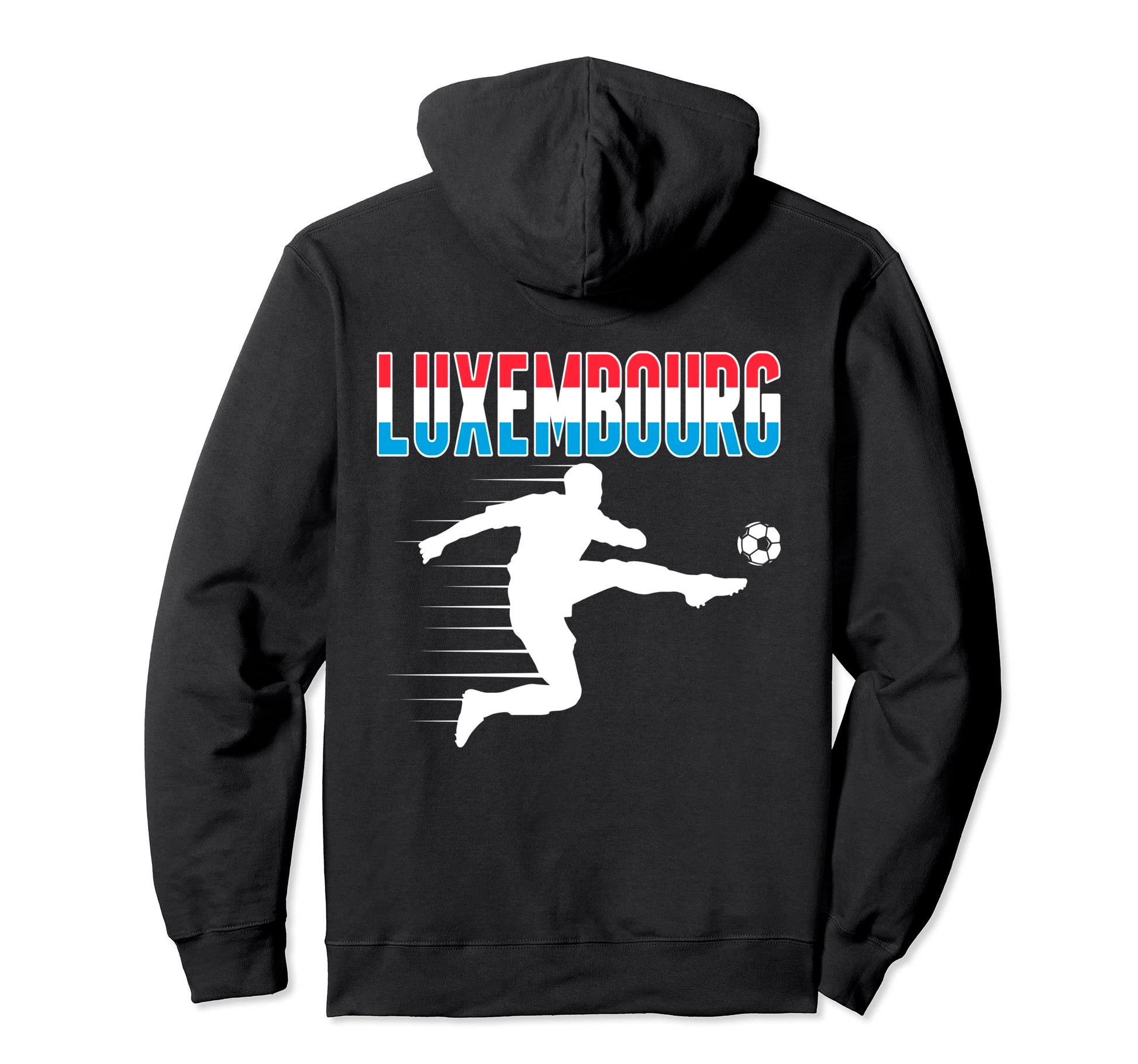 Luxembourg Soccer Fans Jersey Proud Hoodie - Custom Art Print for Adults - T-Shirt, Sweatshirt, Hoodie