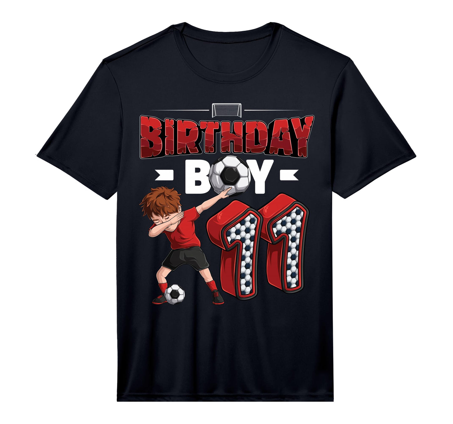 Dabbing 11 Year Old Soccer Player T-Shirt - Minimalist Print Men Women - T-Shirt, Sweatshirt, Hoodie