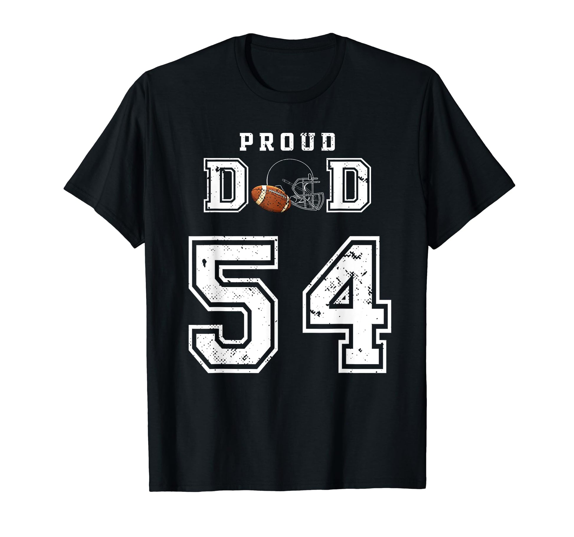 Custom Proud Football Dad Number 54 T-Shirt - Minimalist Print Unisex - T-Shirt, Sweatshirt, Hoodie