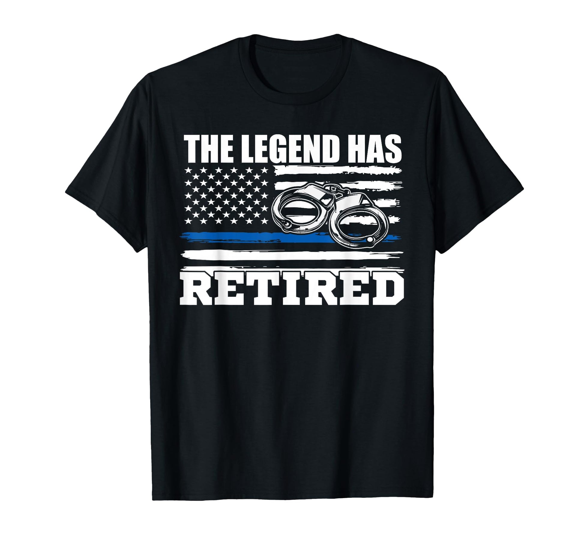 Legend Has Retired Police Officer T-Shirt - Minimalist Print Men Women - T-Shirt, Sweatshirt, Hoodie