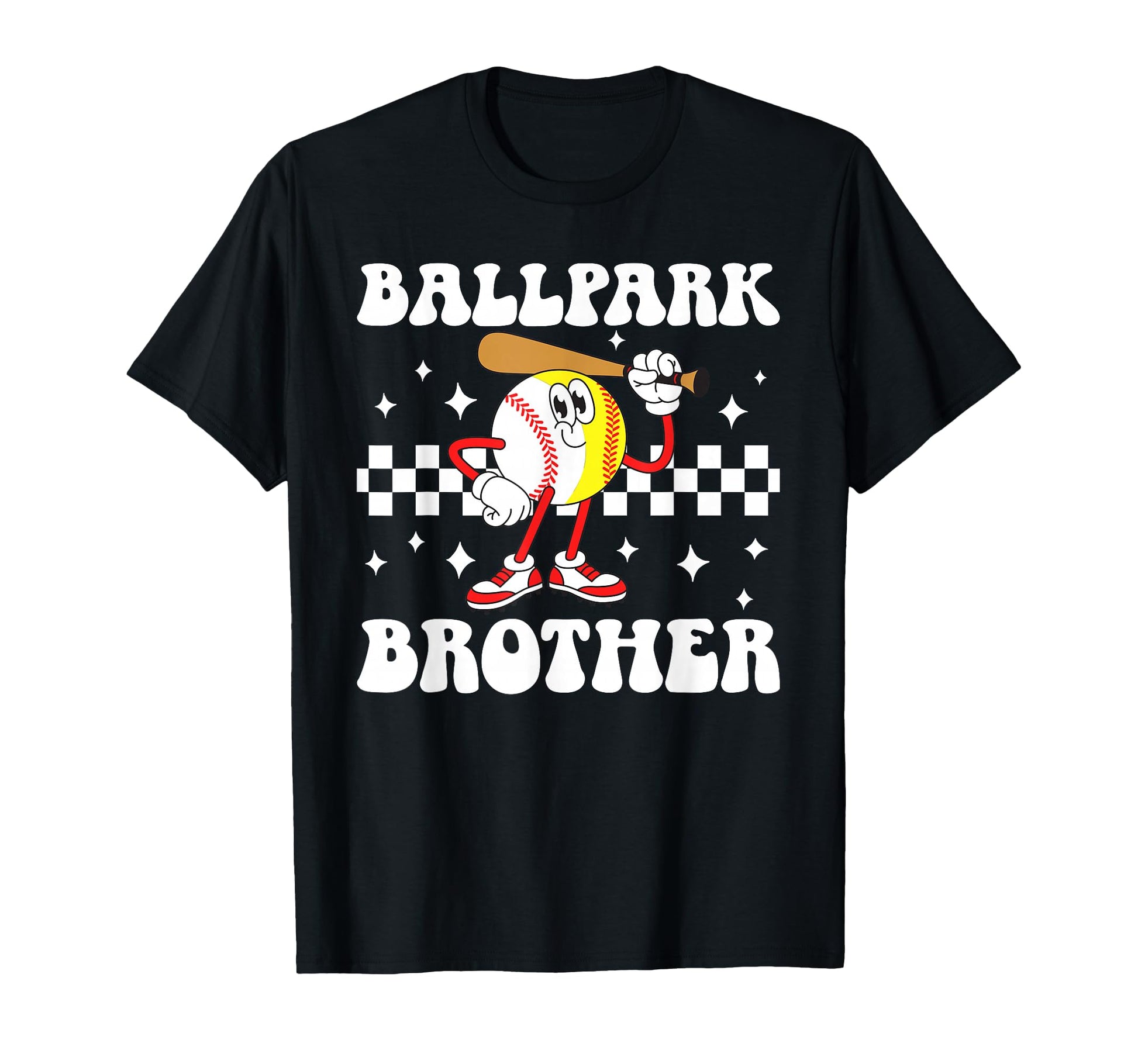 Ballpark Brother Groovy Softball Baseball T-Shirt - Novelty Apparel Unisex - T-Shirt, Sweatshirt, Hoodie