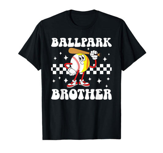 Ballpark Brother Groovy Softball Baseball T-Shirt - Novelty Apparel Unisex - T-Shirt, Sweatshirt, Hoodie