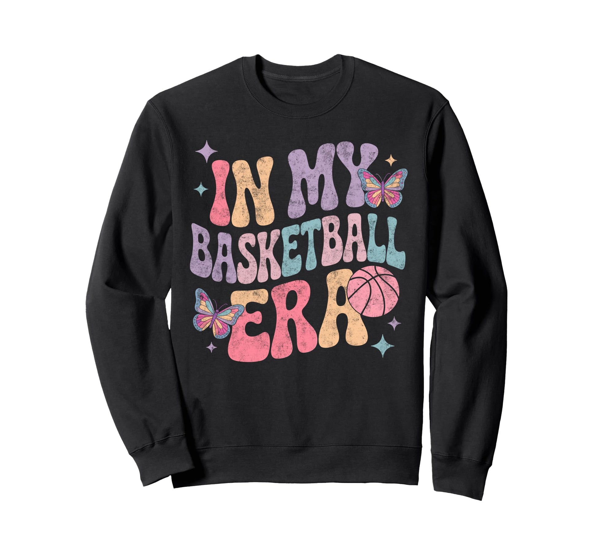 Groovy I My Basketball Era Player Sweatshirt - Trendy Graphic for Adults - T-Shirt, Sweatshirt, Hoodie