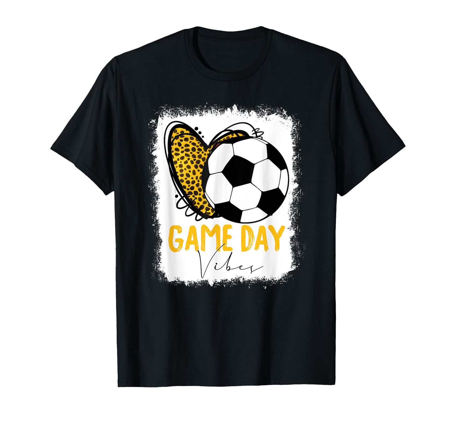 Soccer Game Day Vibes Leopard Soccer T-Shirt - Unique Graphic Men Women - T-Shirt, Sweatshirt, Hoodie