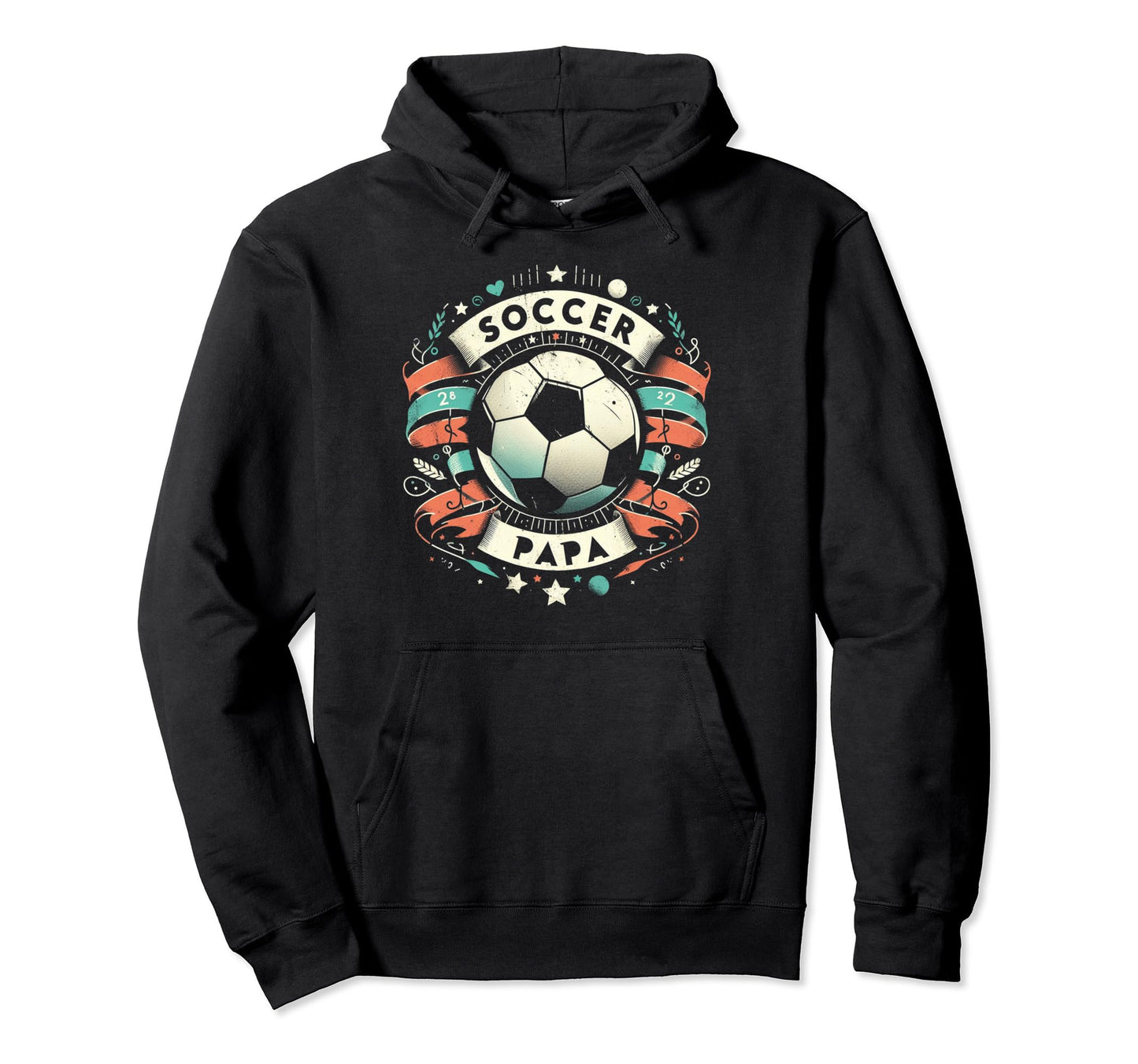 Soccer Papa Family Matching Dad Hoodie - Minimalist Print Men Women - T-Shirt, Sweatshirt, Hoodie
