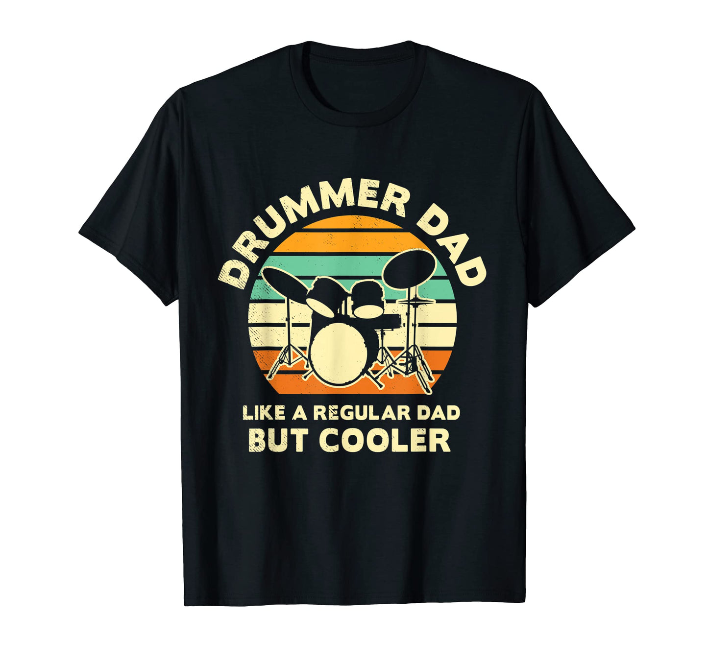 Drummer Musician Sunset Art Dad T-Shirt - Fun Novelty Design Men Women - T-Shirt, Sweatshirt, Hoodie