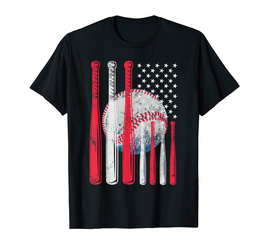 American Flag Baseball Flag Dad Mom T-Shirt - Aesthetic Graphic Unisex - T-Shirt, Sweatshirt, Hoodie