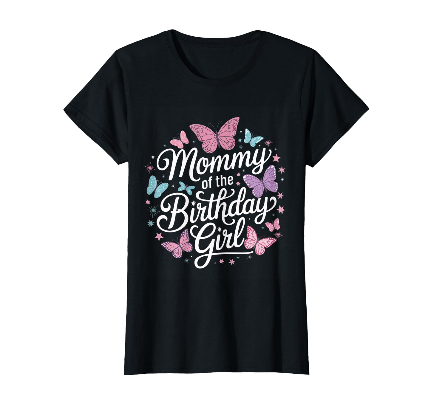 Mommy Birthday Butterfly Party Matching T-Shirt - Graphic Print for Adults - T-Shirt, Sweatshirt, Hoodie
