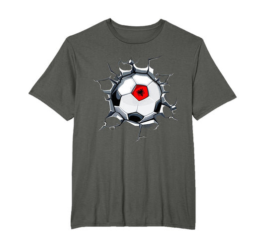 Albania Soccer Fans Jersey Albanian T-Shirt - Custom Art Print Unisex - T-Shirt, Sweatshirt, Hoodie