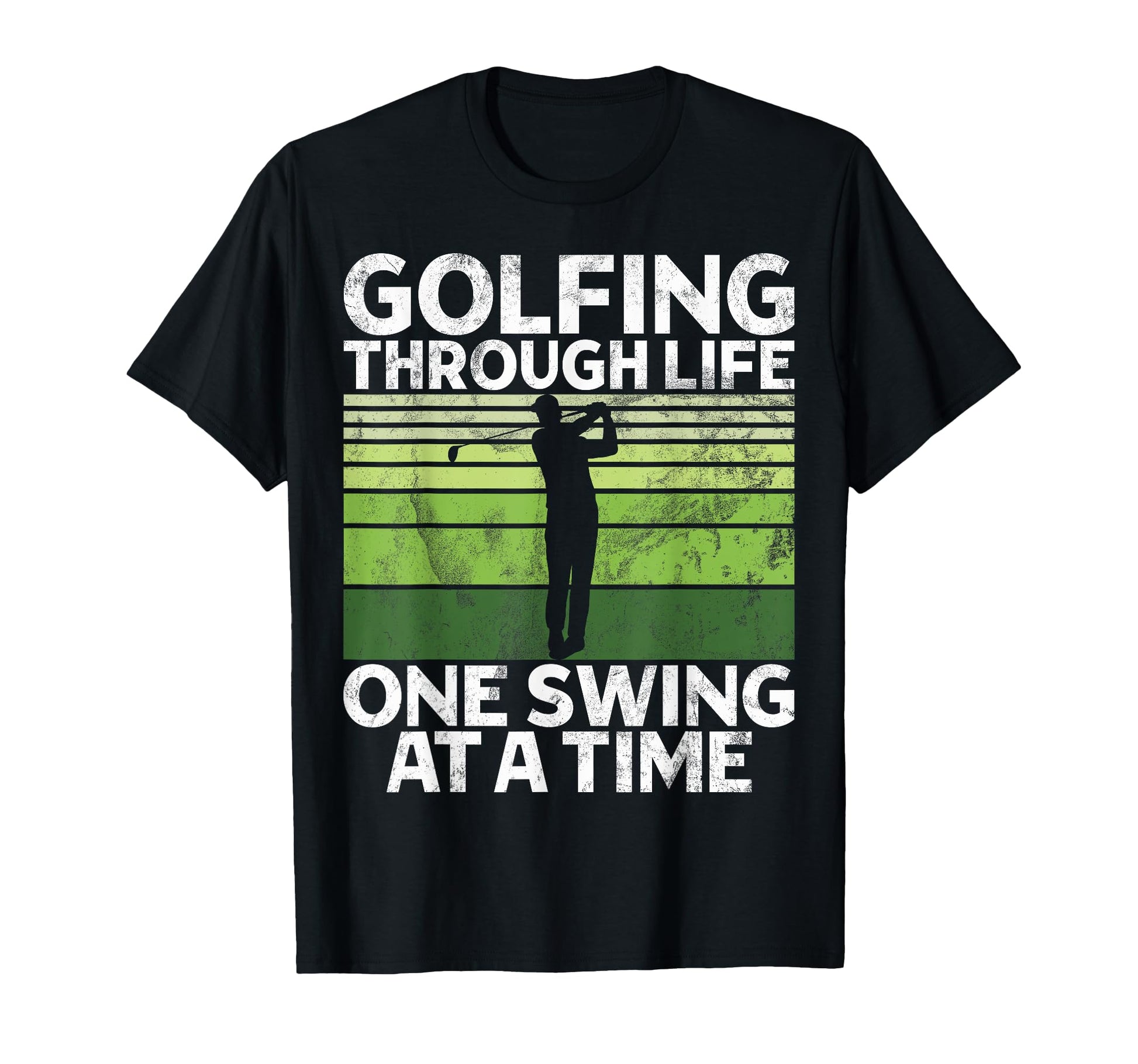 Golfing Through Life One Swing Time T-Shirt - Minimalist Print Men Women - T-Shirt, Sweatshirt, Hoodie