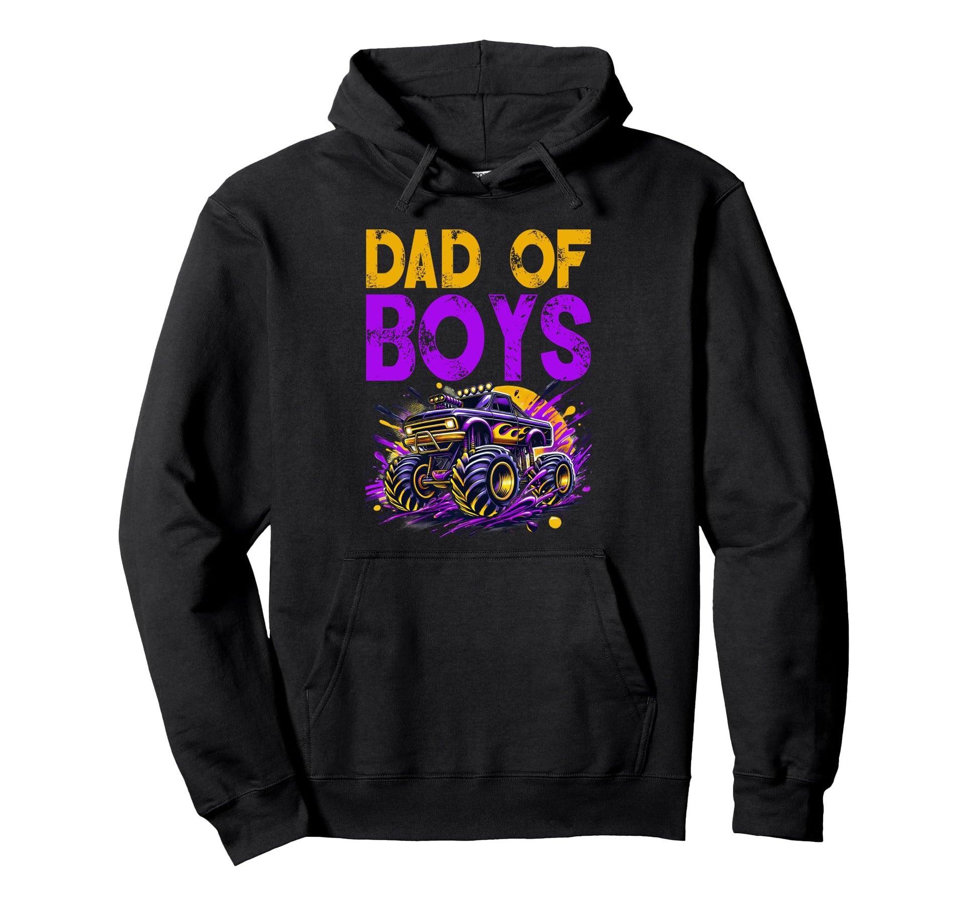 Monster Truck Dad Fathers Day Hoodie - Novelty Apparel for Adults - T-Shirt, Sweatshirt, Hoodie
