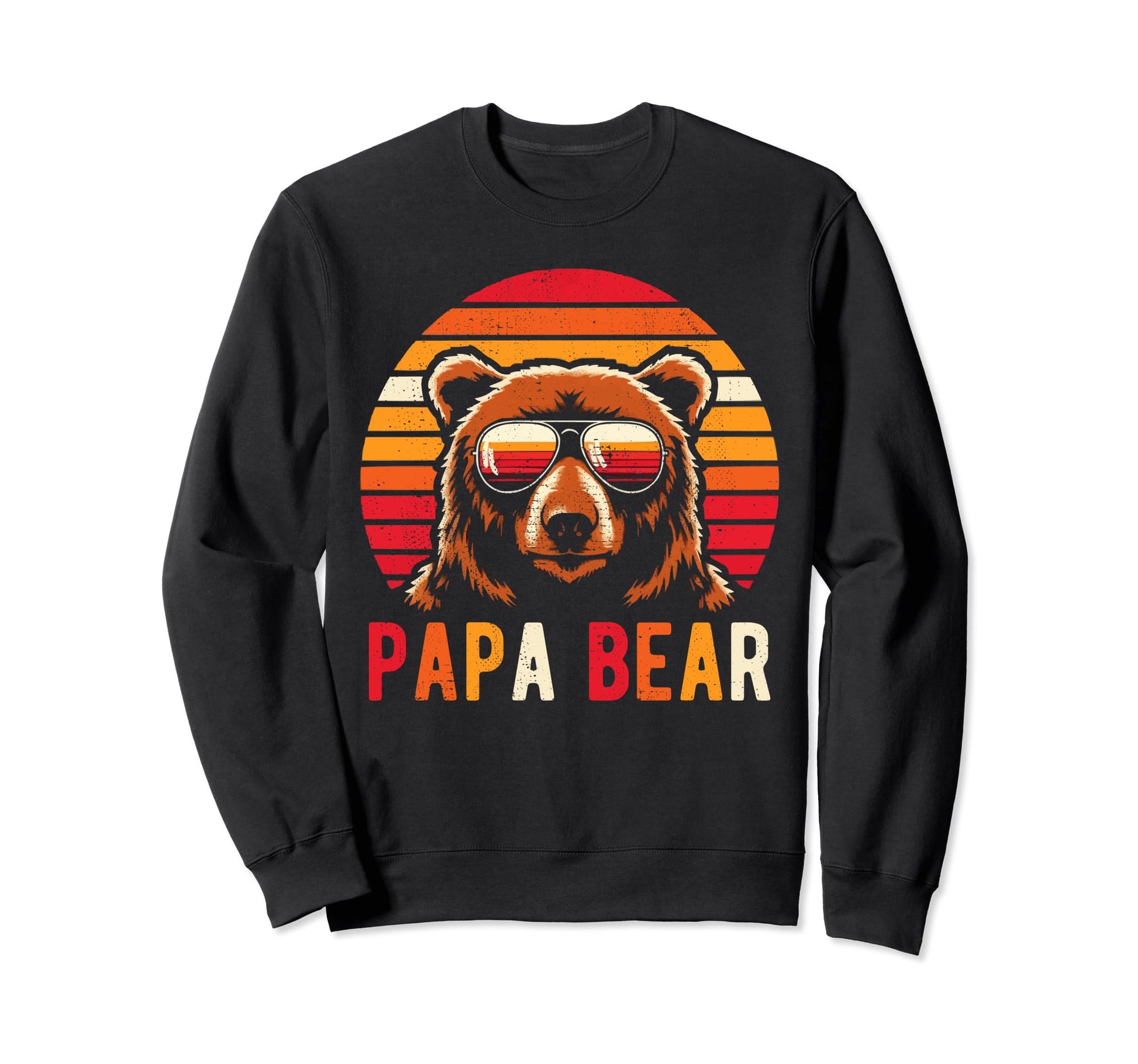 Papa Bear Fathers Day Family Dad Sweatshirt - Aesthetic Graphic Unisex - T-Shirt, Sweatshirt, Hoodie