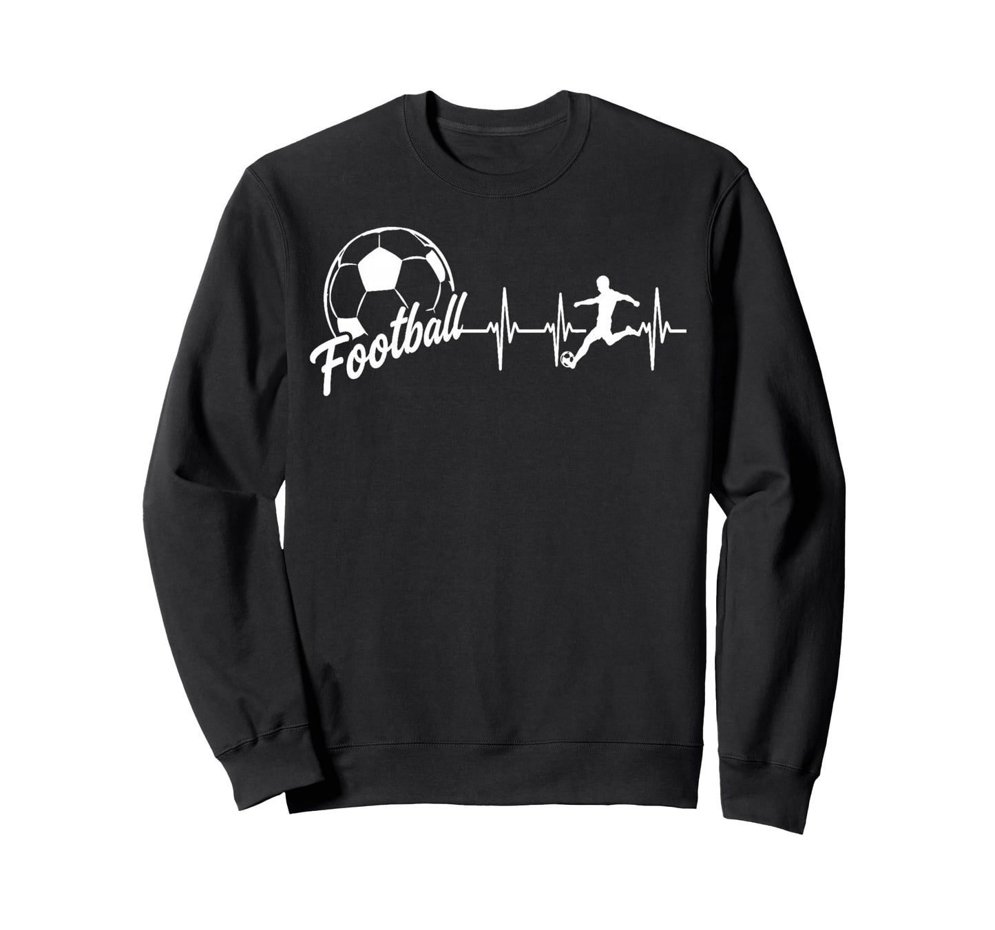 Football Heartbeat Soccer Player Sweatshirt - Unique Graphic for Adults - T-Shirt, Sweatshirt, Hoodie