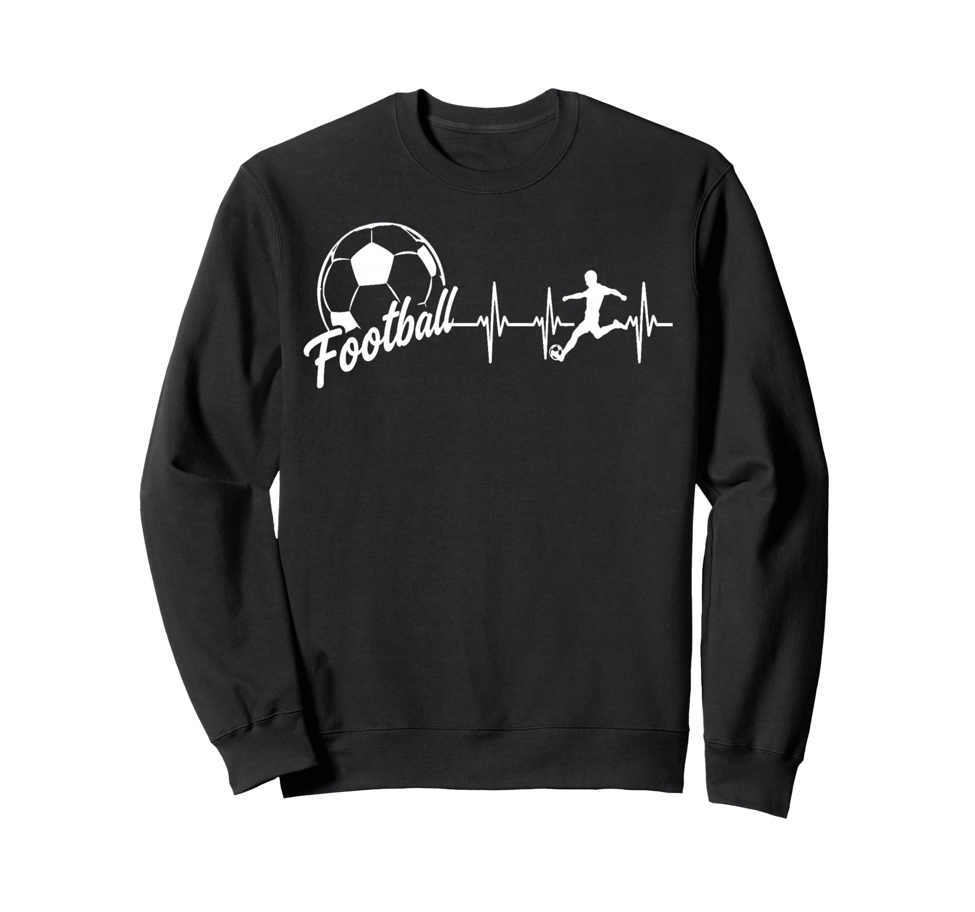 Football Heartbeat Soccer Player Sweatshirt - Unique Graphic for Adults - T-Shirt, Sweatshirt, Hoodie