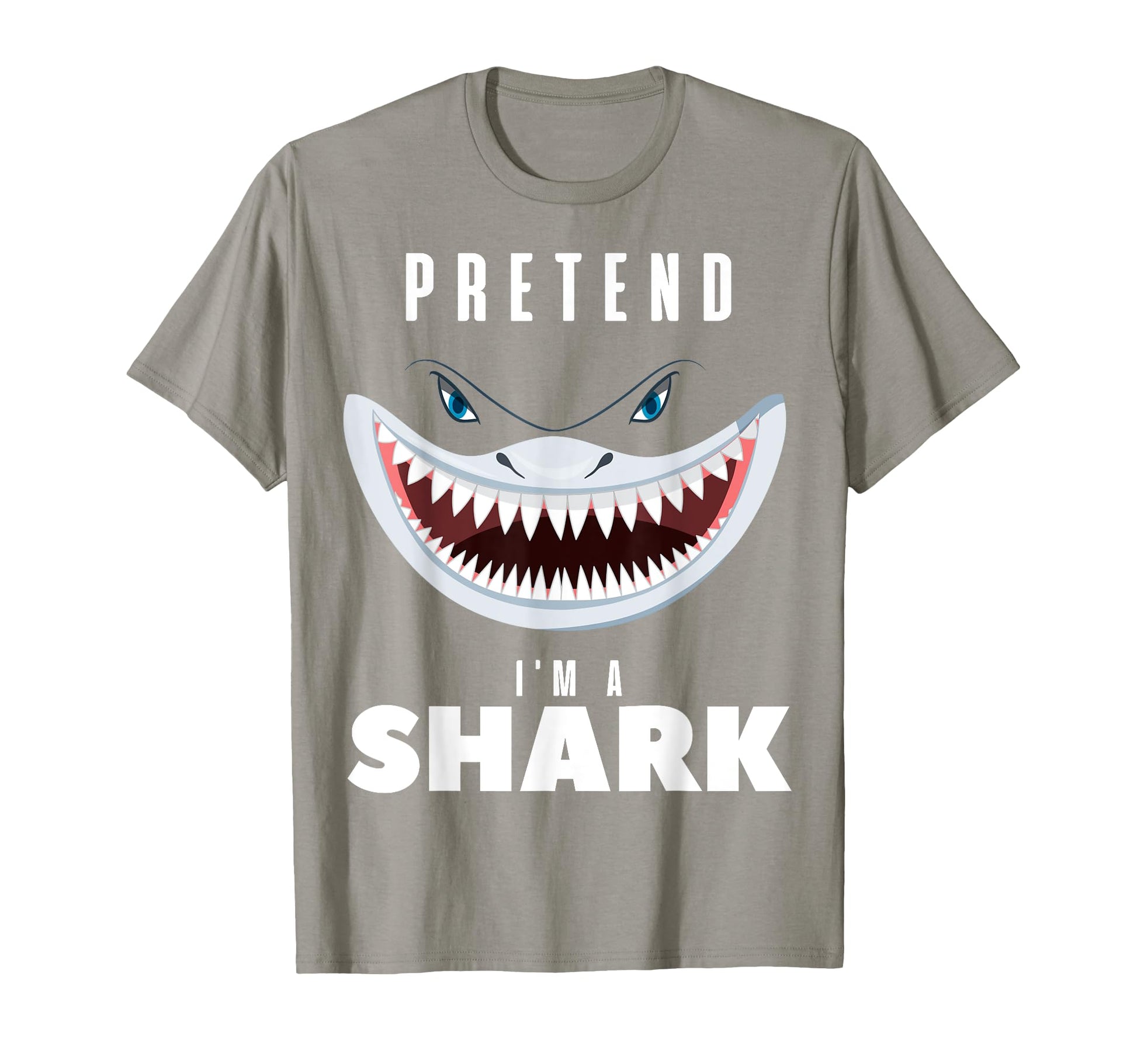 Pretend Im Shark Funny Halloween T-Shirt - Custom Art Print Men Women - T-Shirt, Sweatshirt, Hoodie
