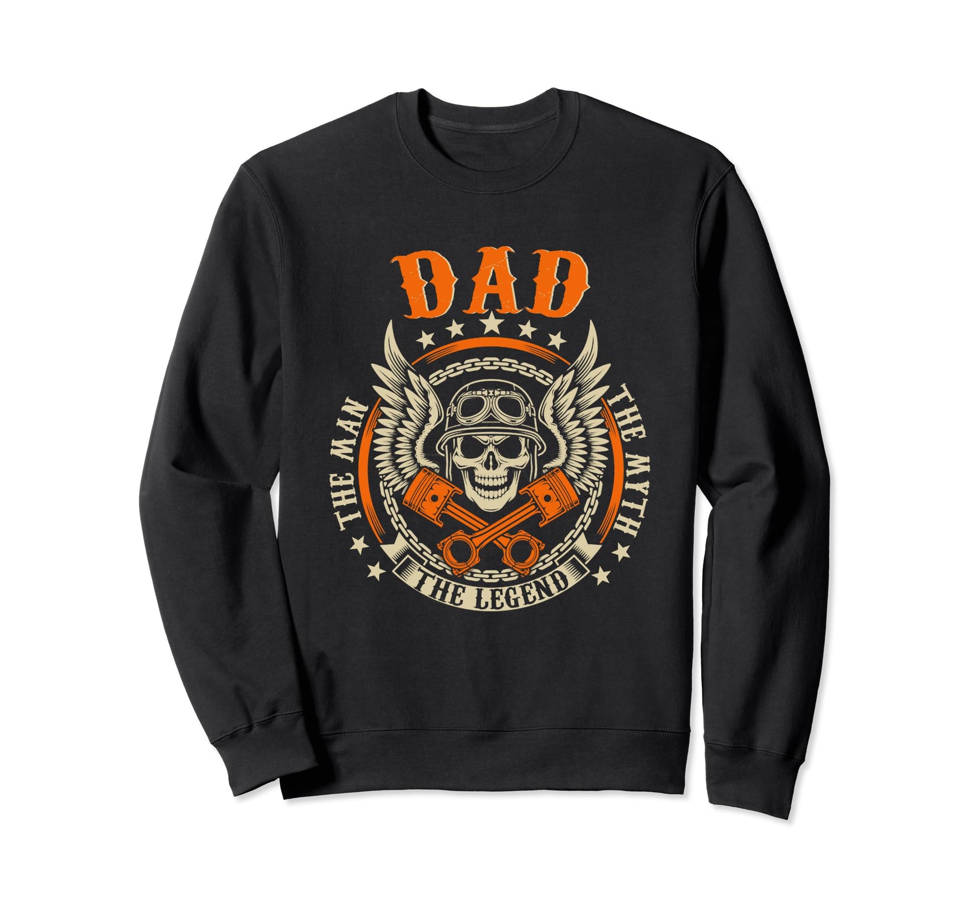 Biker Dad Motorcycles Biker Fathers Sweatshirt - Unique Graphic Men Women - T-Shirt, Sweatshirt, Hoodie