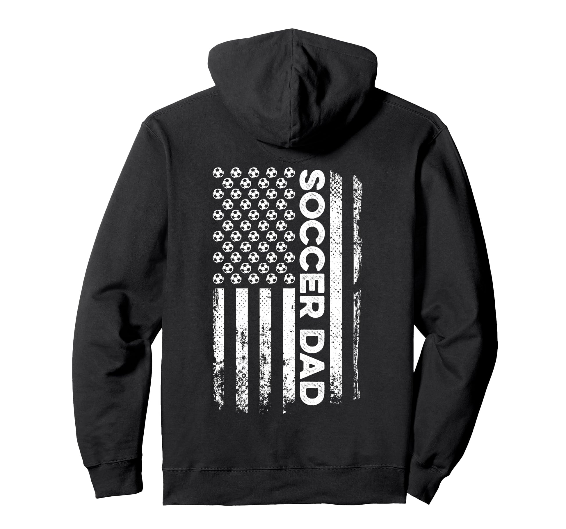 Soccer Dad American Flag Patriotic Hoodie - Custom Art Print for Adults - T-Shirt, Sweatshirt, Hoodie